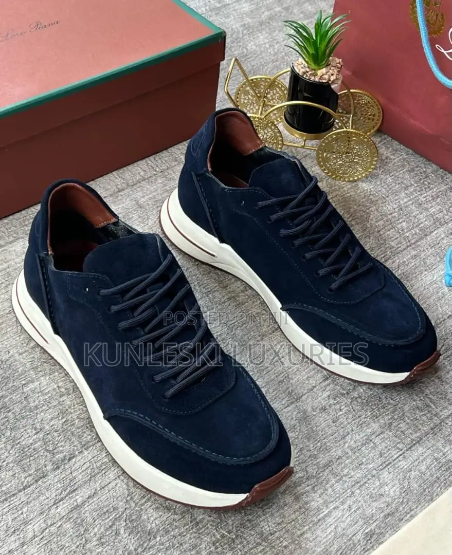 Original Loro Piana Suede Lace Up Sneakers in 2 Colorways