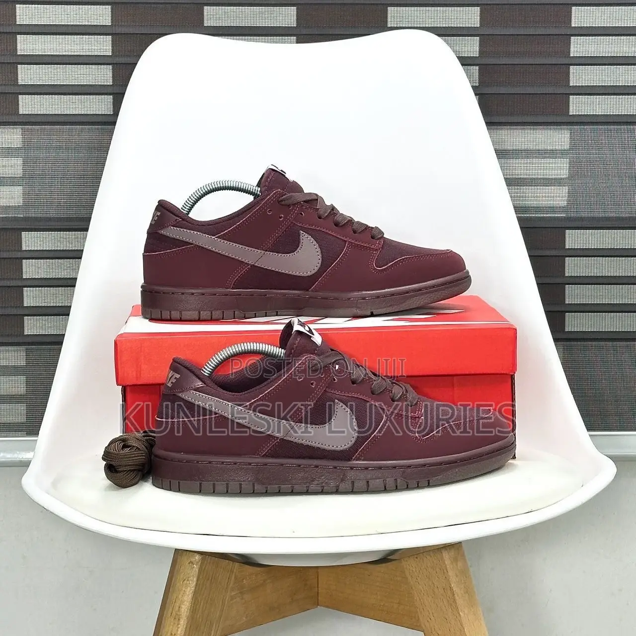Original Nike Dunk Low Premium Burgundy Crush Sneakers