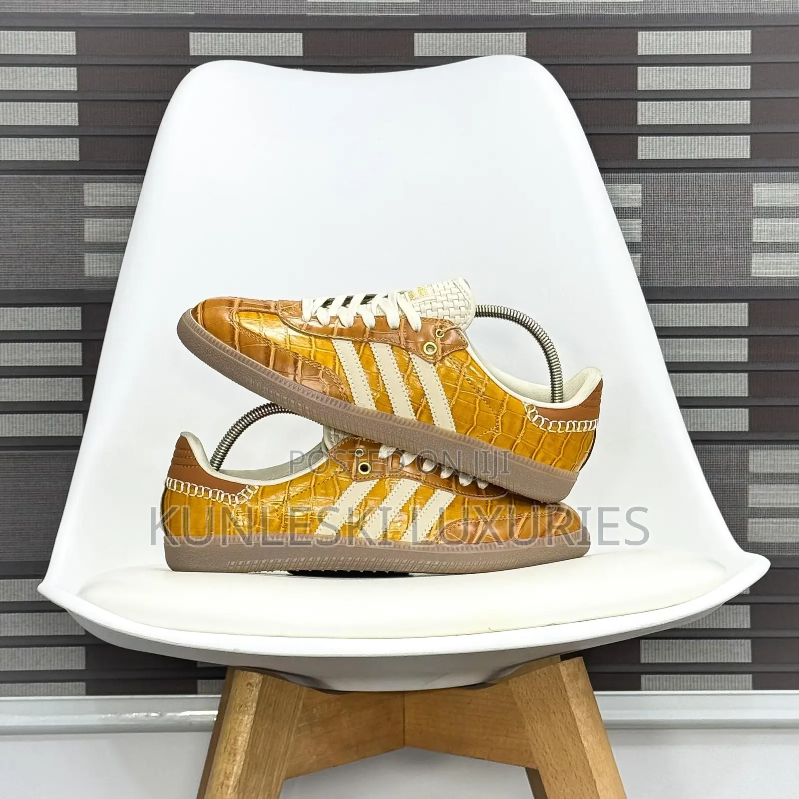 Original Wales Bonner X Adidas Samba Og Croc Brown Sneakers