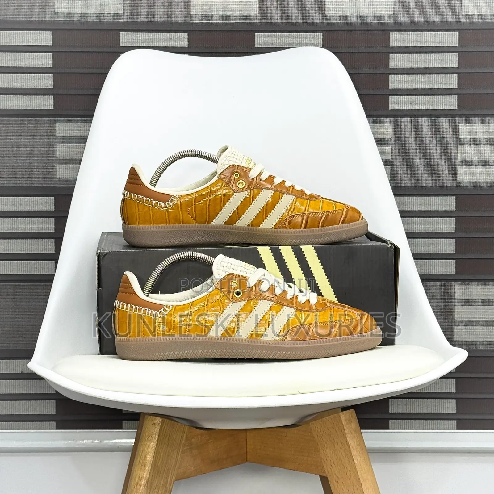 Original Wales Bonner X Adidas Samba Og Croc Brown Sneakers