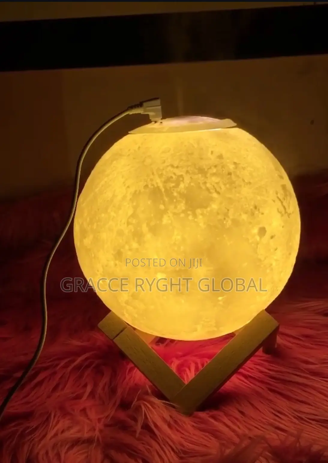 Illuminating 3d Moon Lamp Humidifier