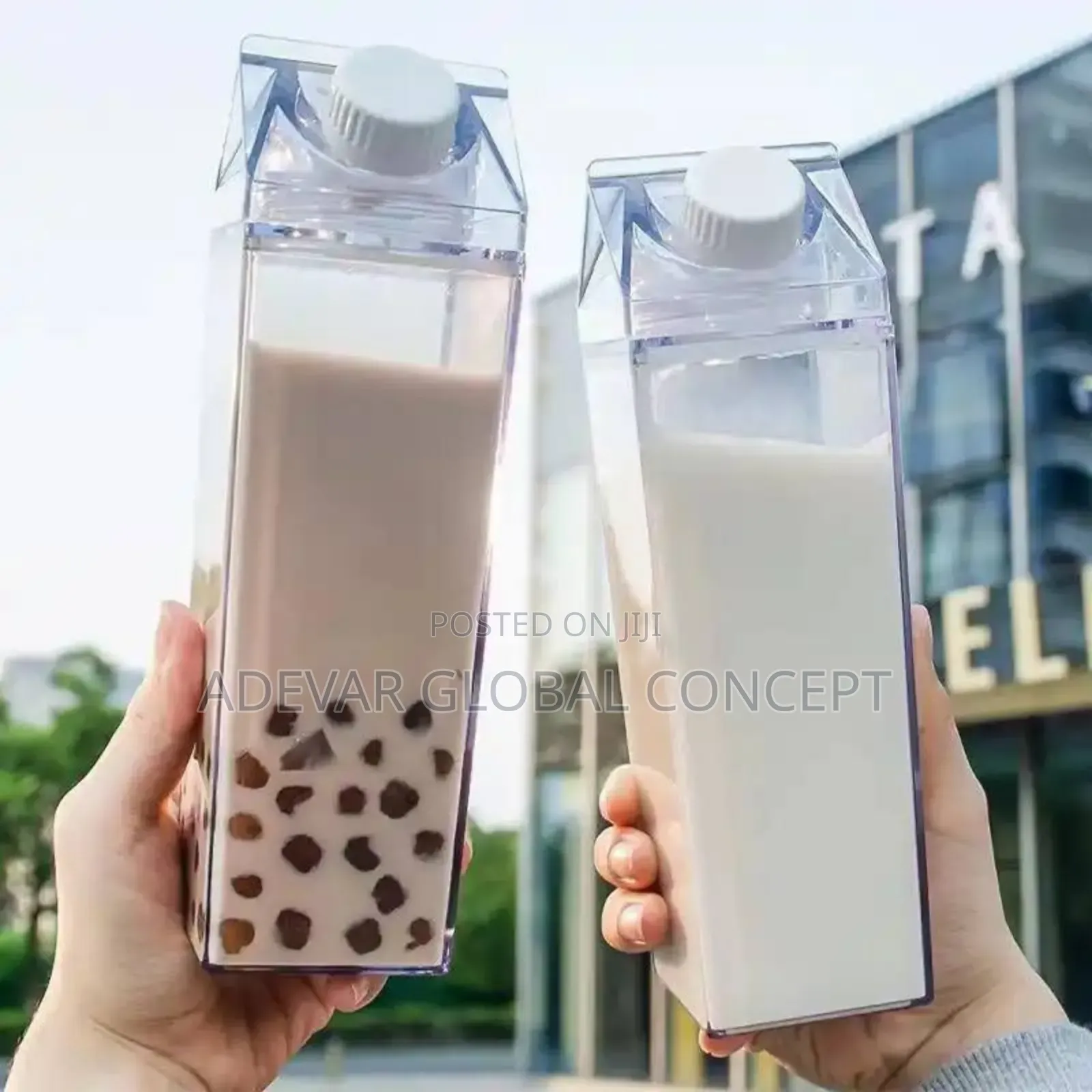 Transparent Plastic Juice Tea Milk Bottle Drinking Cup