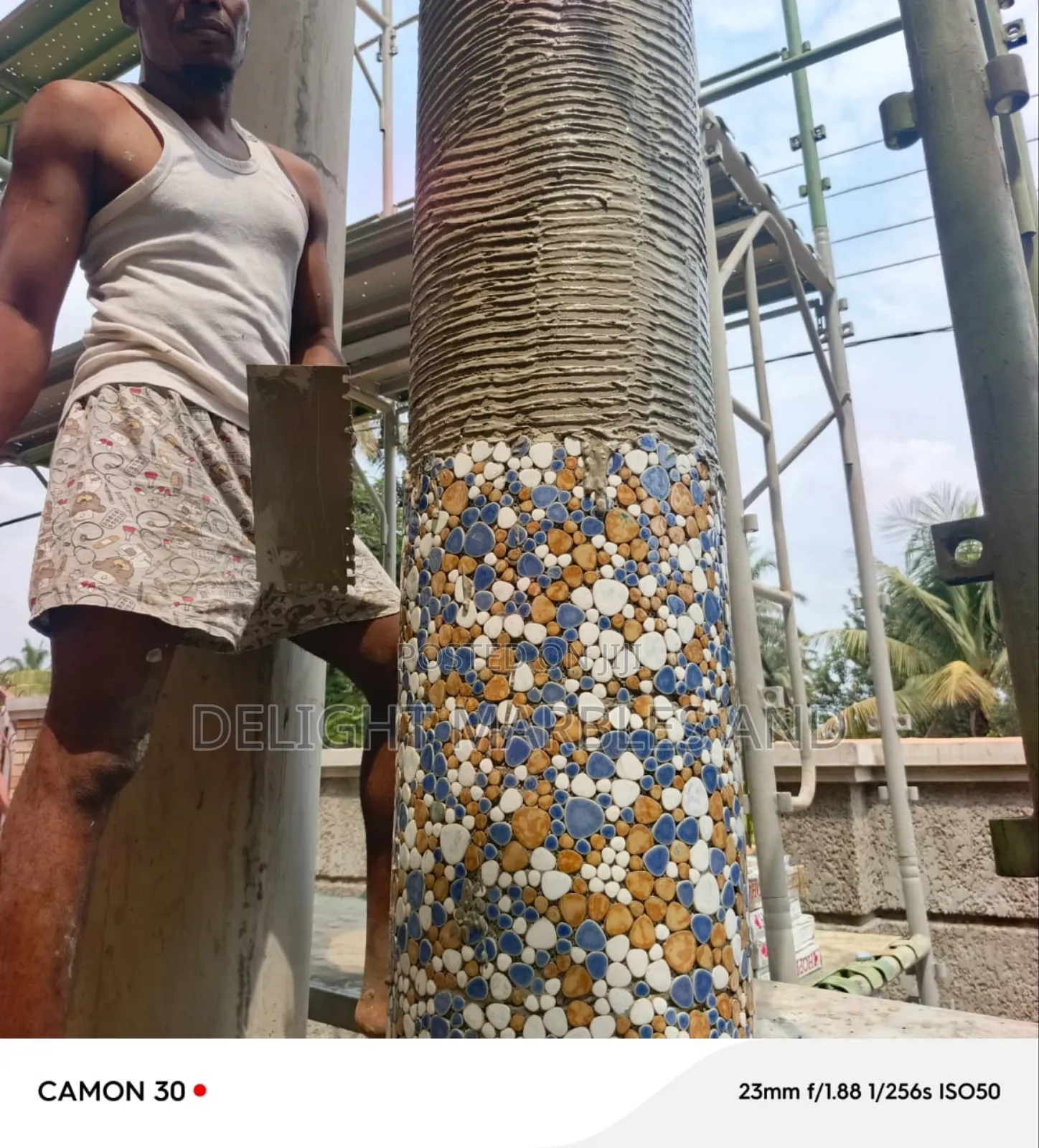 Mosaic Tiles Pillars Cladding