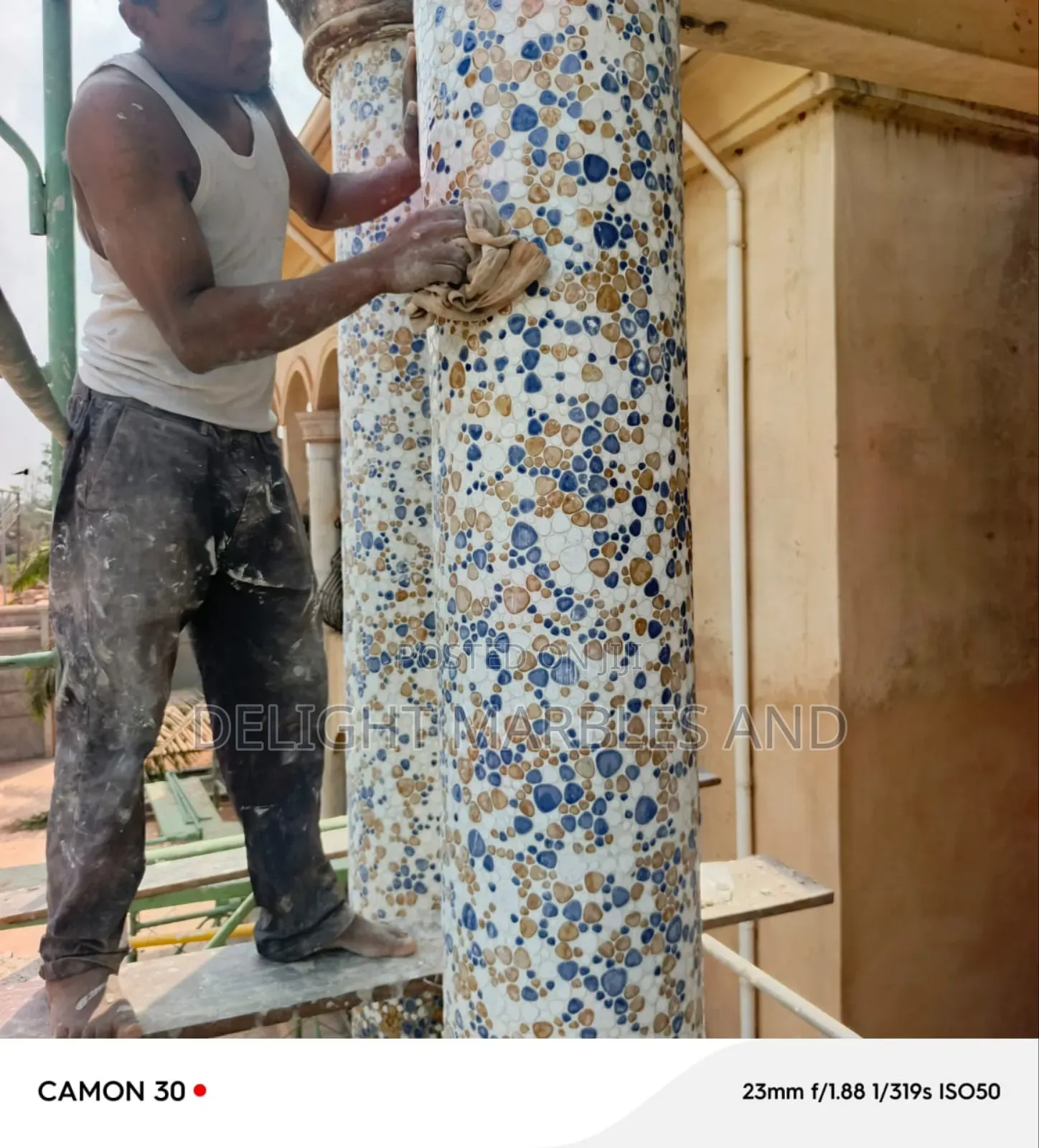 Mosaic Tiles Pillars Cladding