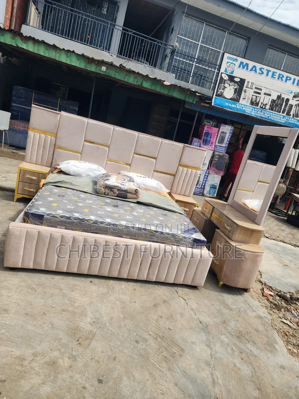 Cream Colour 6by6 Upholstery Bed Frame