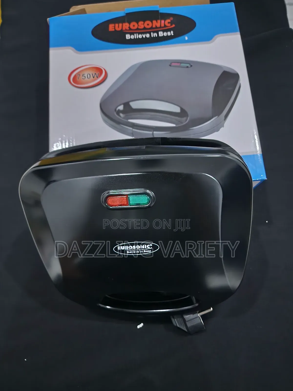 Portable Eurosonic 2-in-1 Toaster/Sandwich Maker for Toast Bread