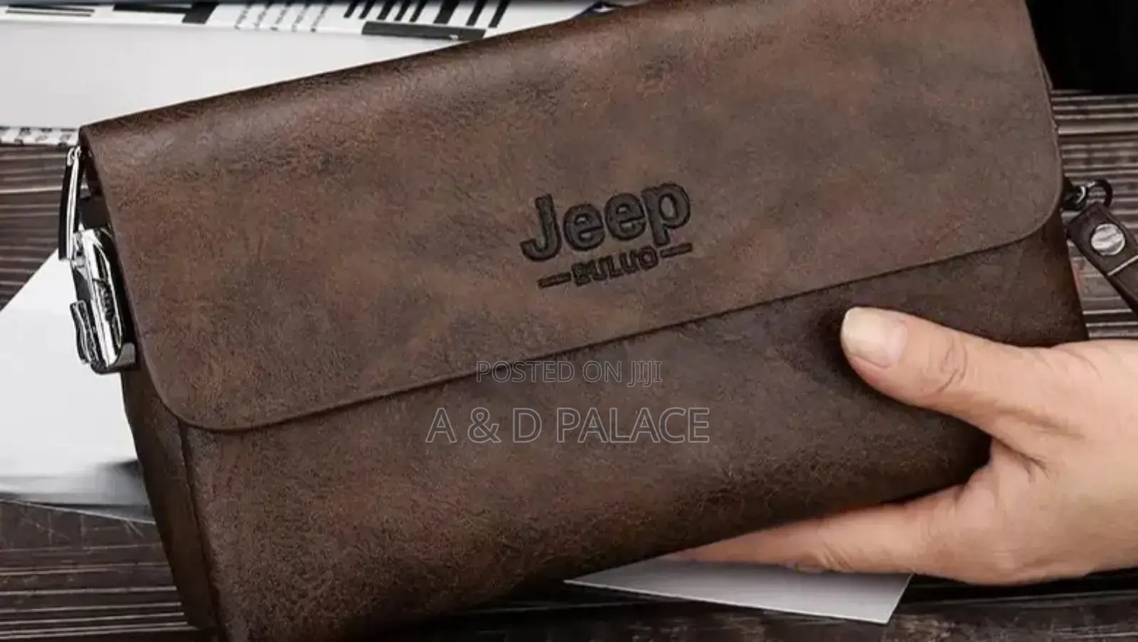 Jeep Buluo Luxury Large Capacity Leather Men’S Cluth Bag