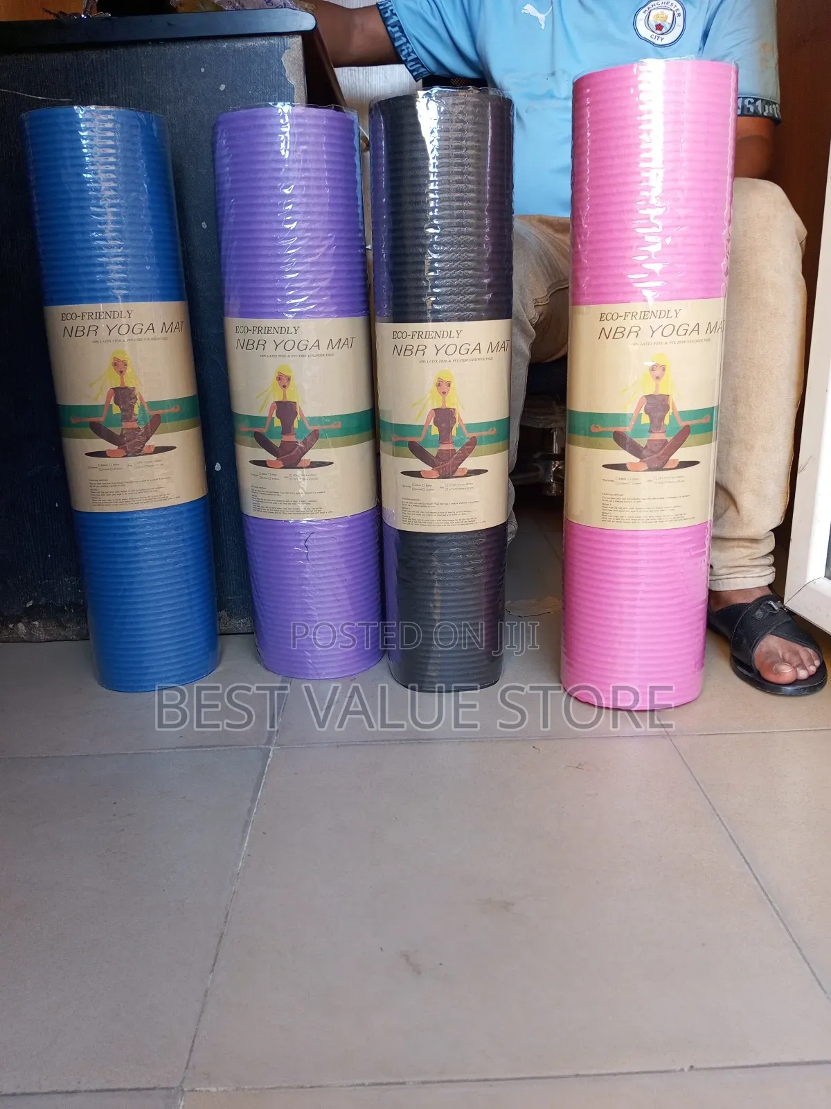 Yoga Gym Mat With Bag Carrier NBR Mat