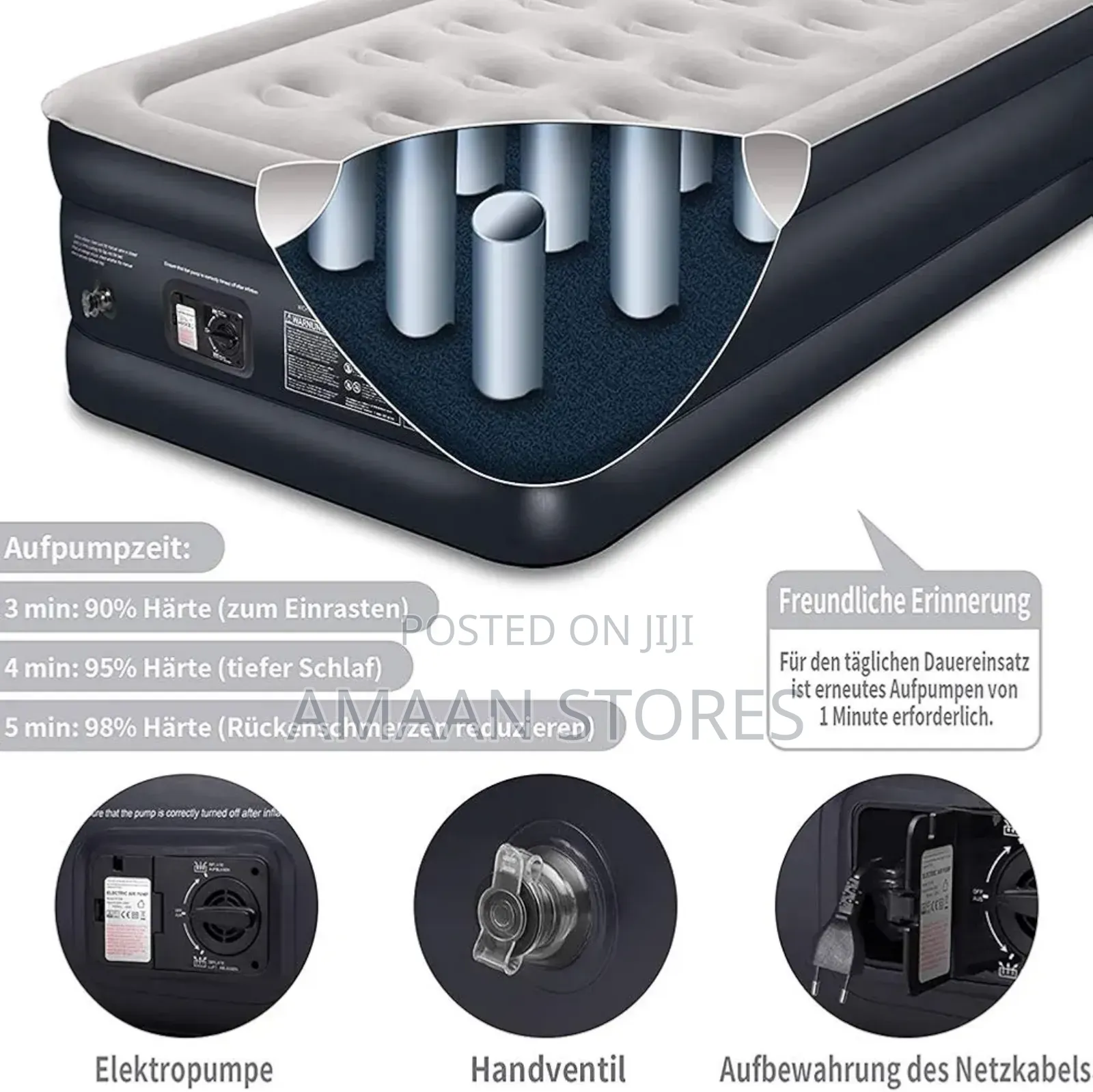 Inflatable Bed/ Air Mattress With Built-in Electric Pump