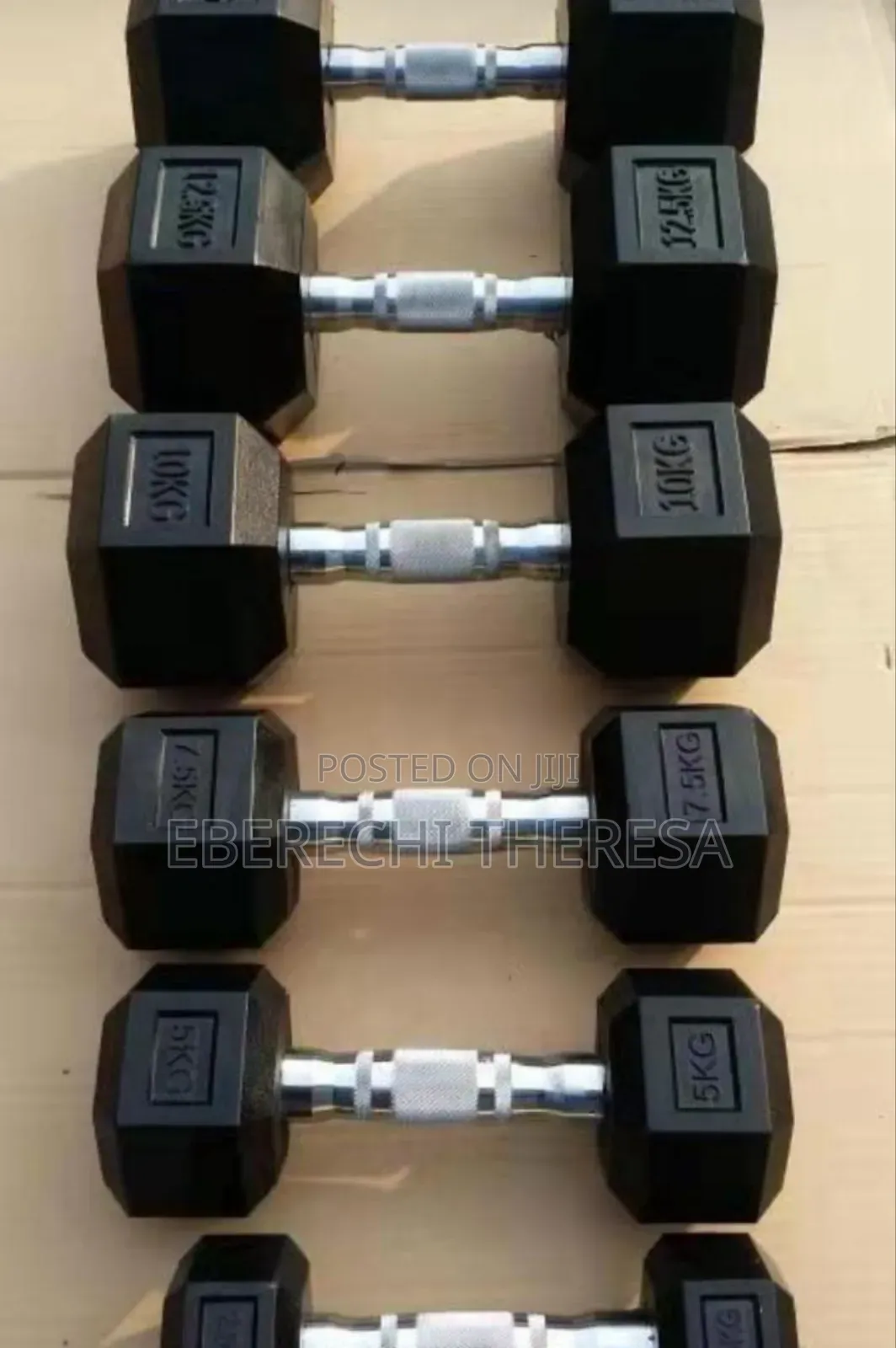10kg Hexagon Dumbbells