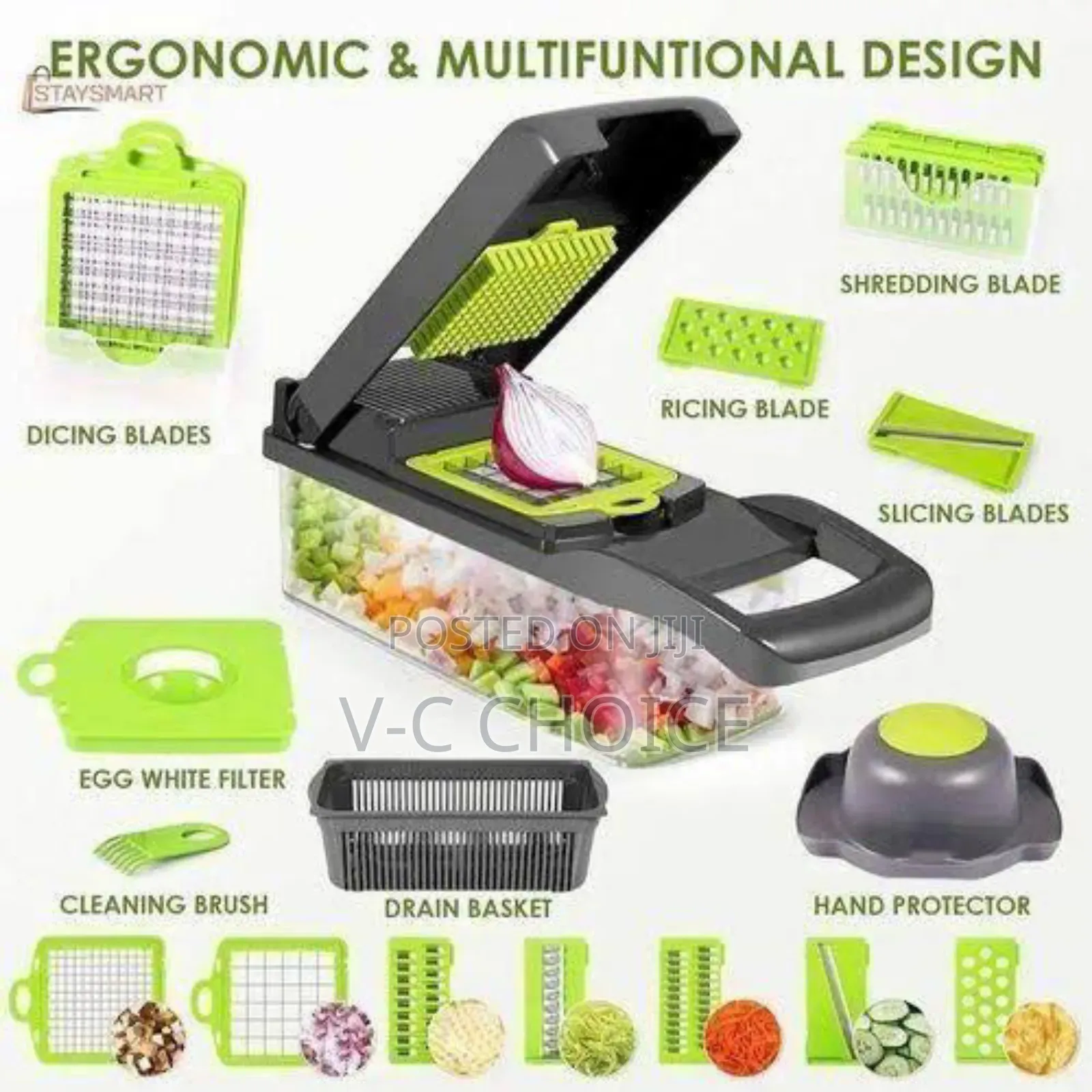 16pc Multifunctional Kitchen Vegetable Cutter