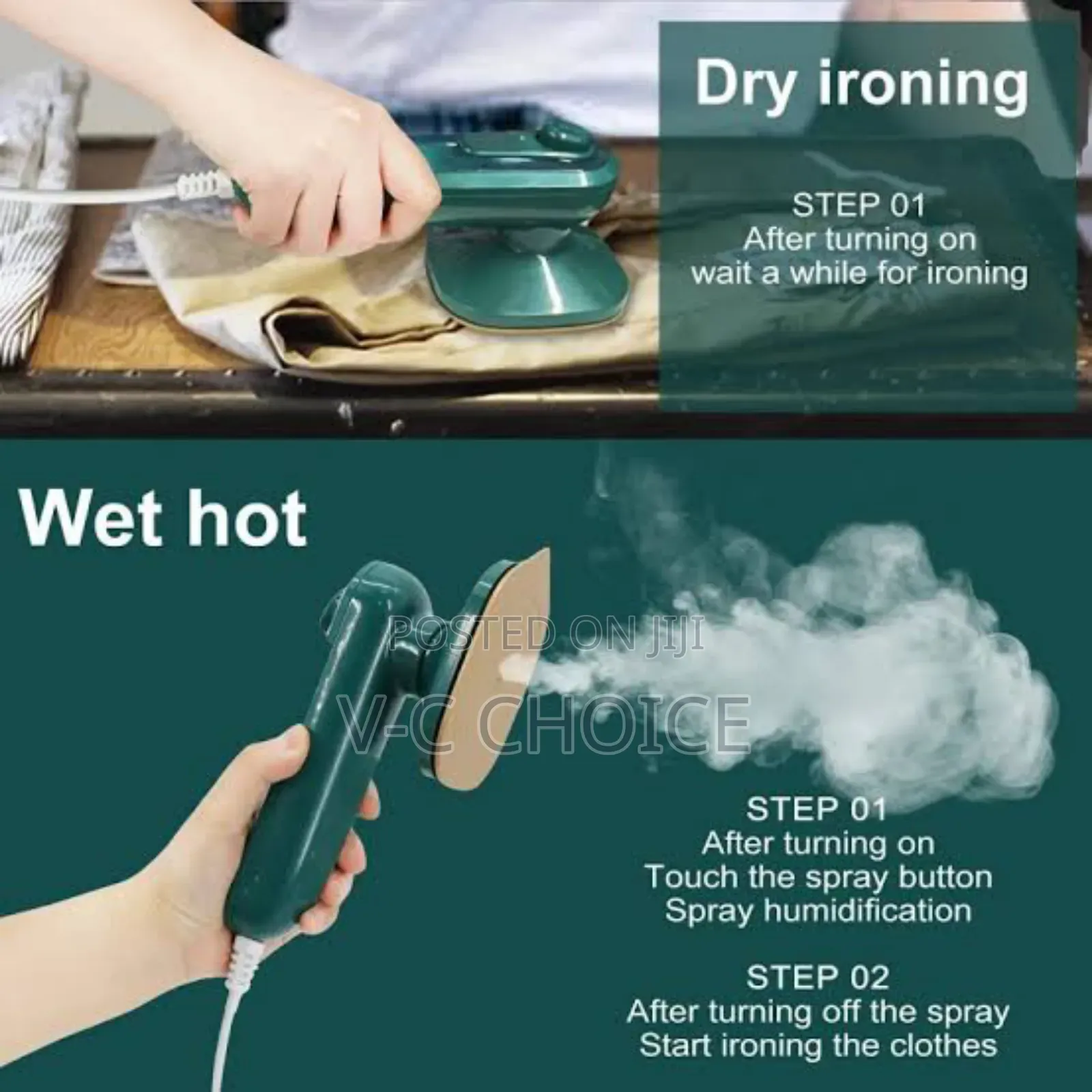 Mini Iron For Dry And Steam Ironing- 30watts