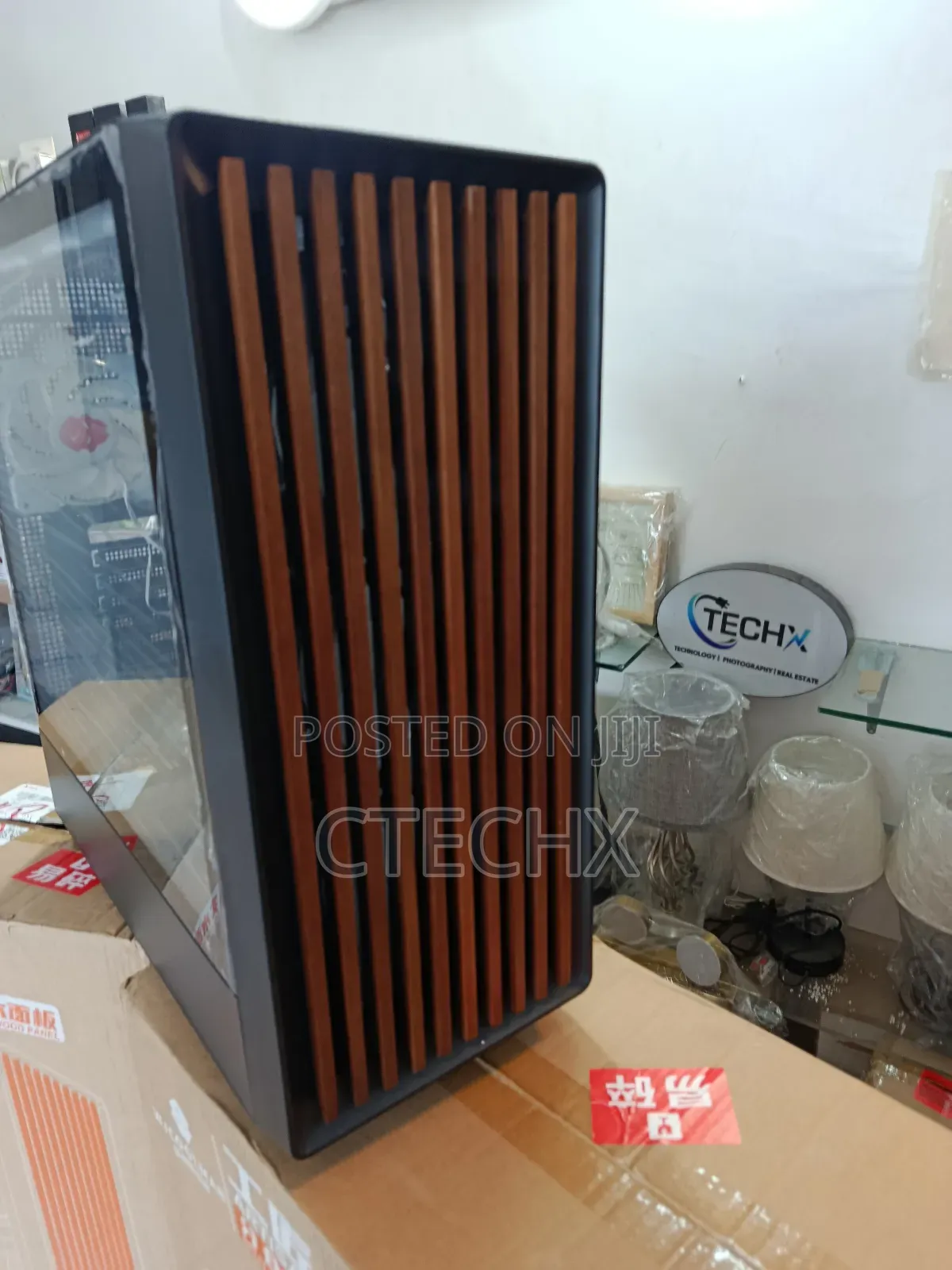 Wjcoolman Atx Gaming Computer Case Solid Wood Panel 7 Fans