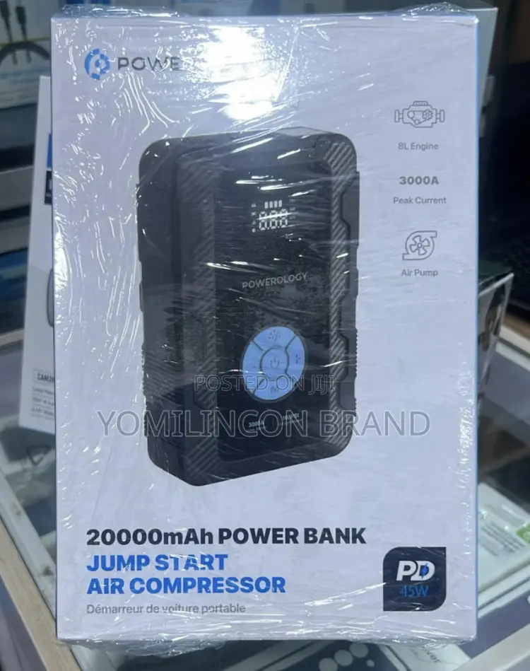 Powerology 20000mah Powerbank Jump Start Air Compressor