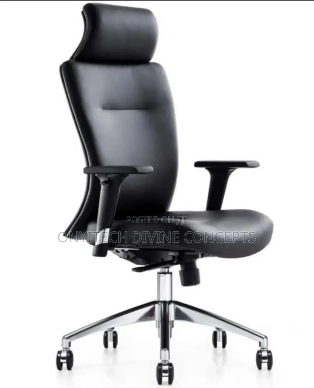 Executive Office Swivel Leather Chair With Headrest