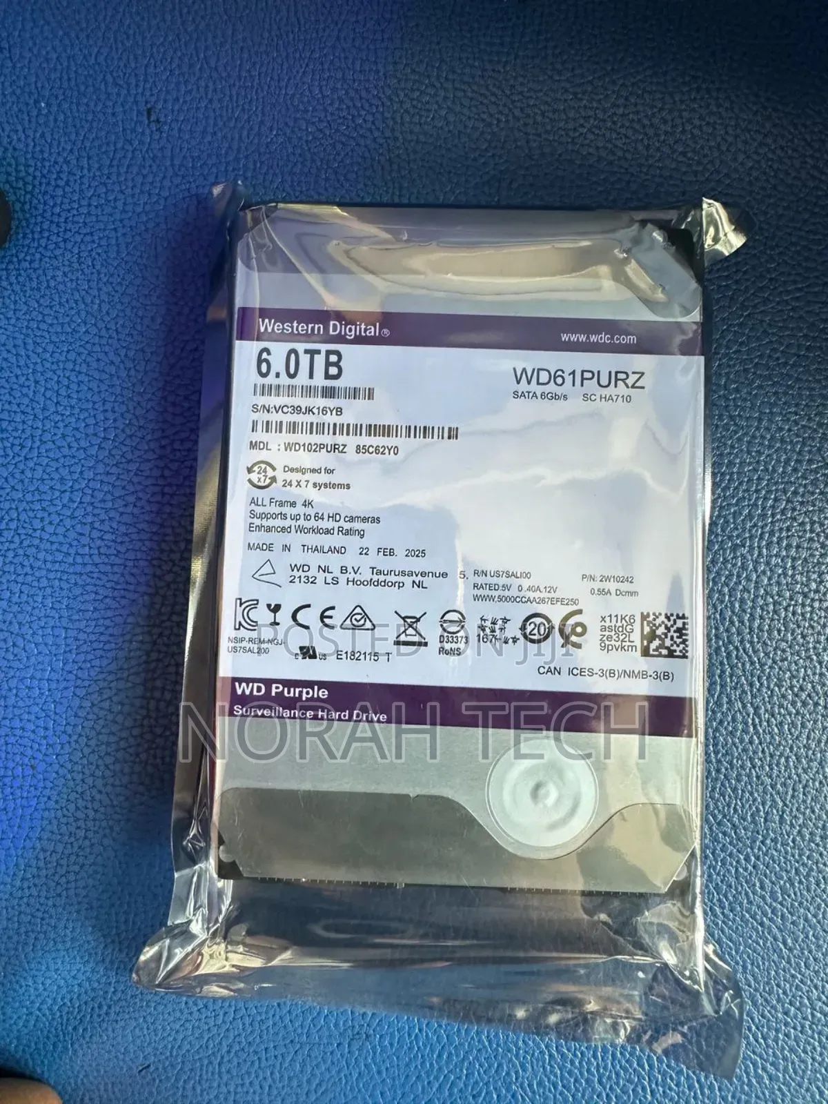 Western Digital 6.0tb Wd Purple Surveillance Hard Drive