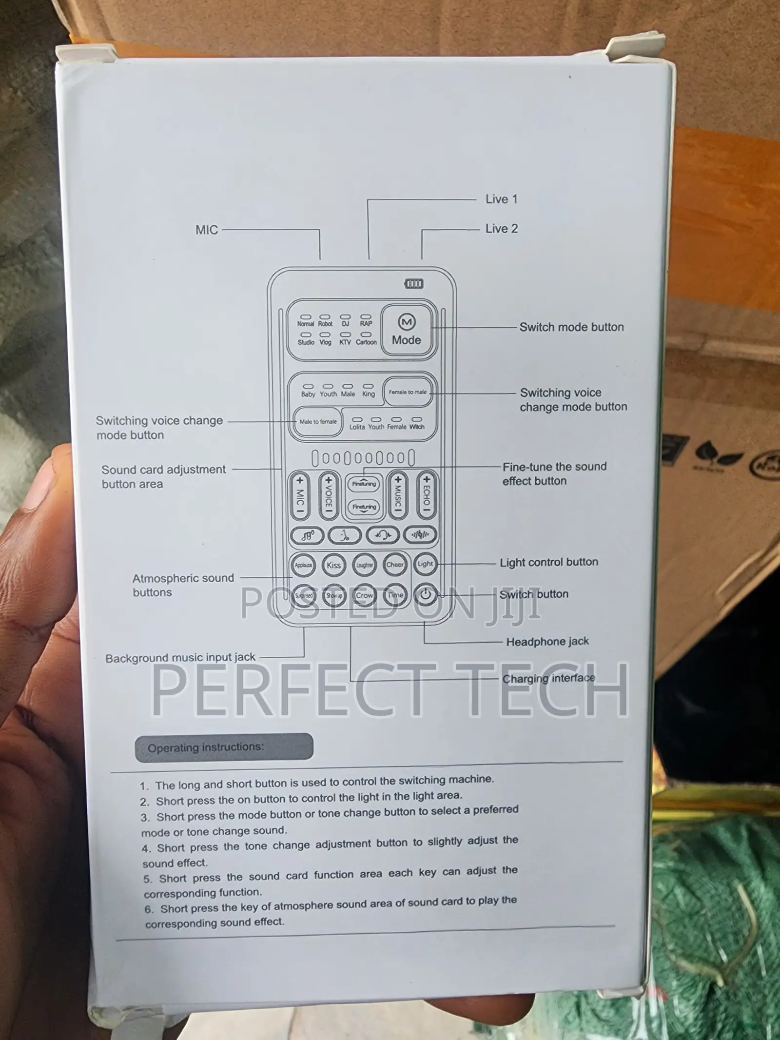 I9 Voice Changer Full Kit Multiple Audio Effect Bluetooth