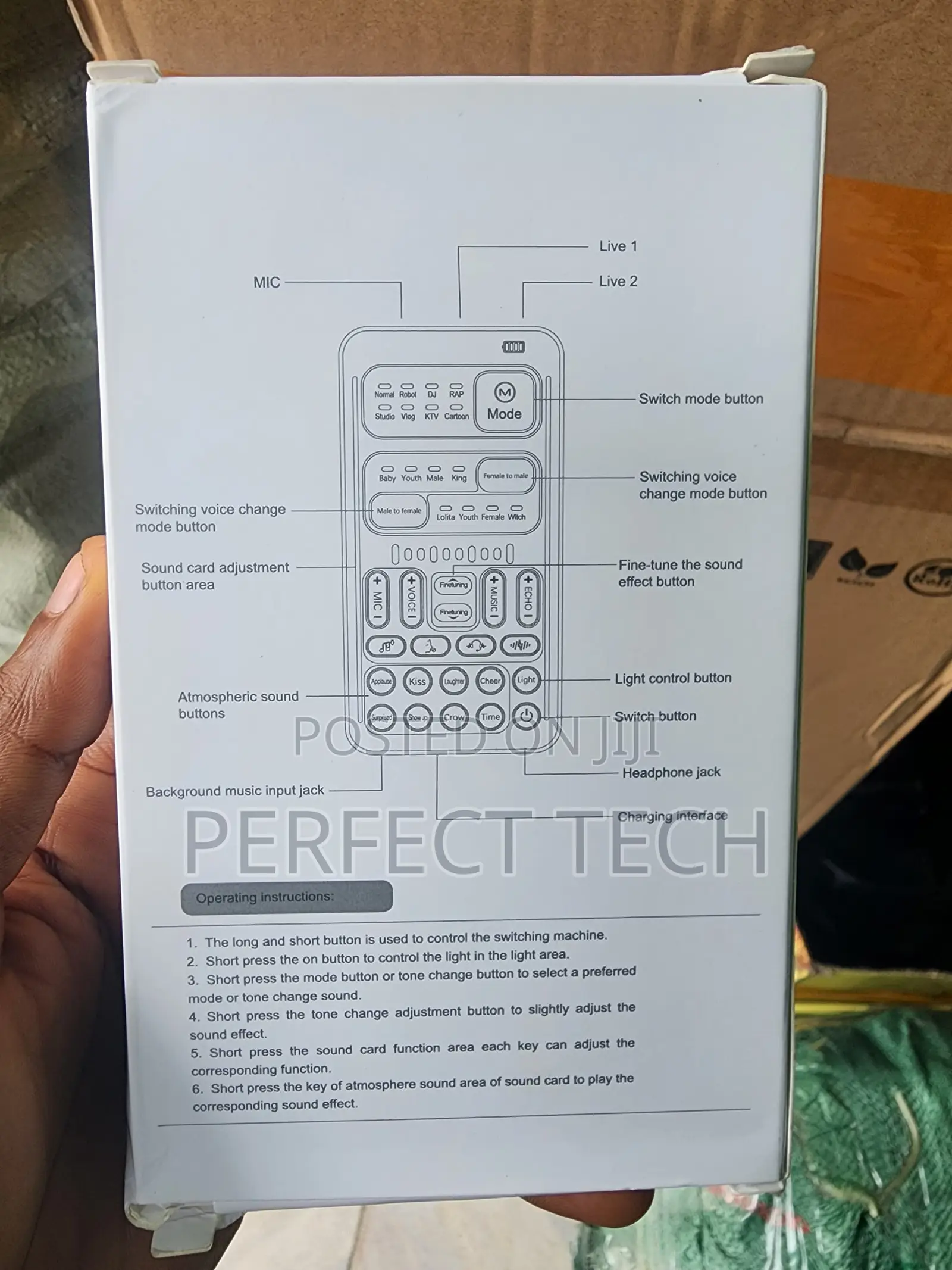 I9 Voice Changer Full Kit Multiple Audio Effect Bluetooth