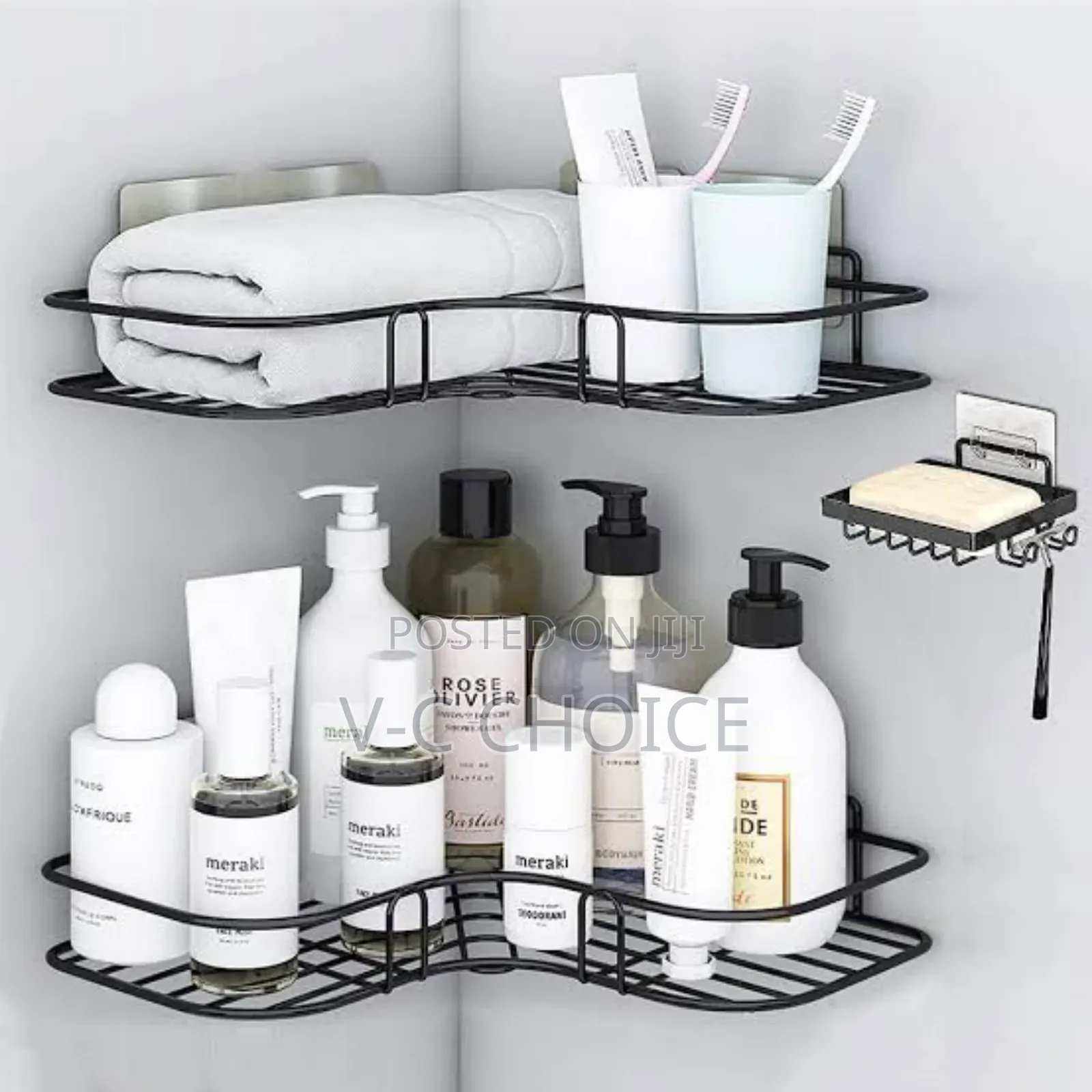 Bathroom Corner Triangle Shelf Wall Mounted Storage Shelves