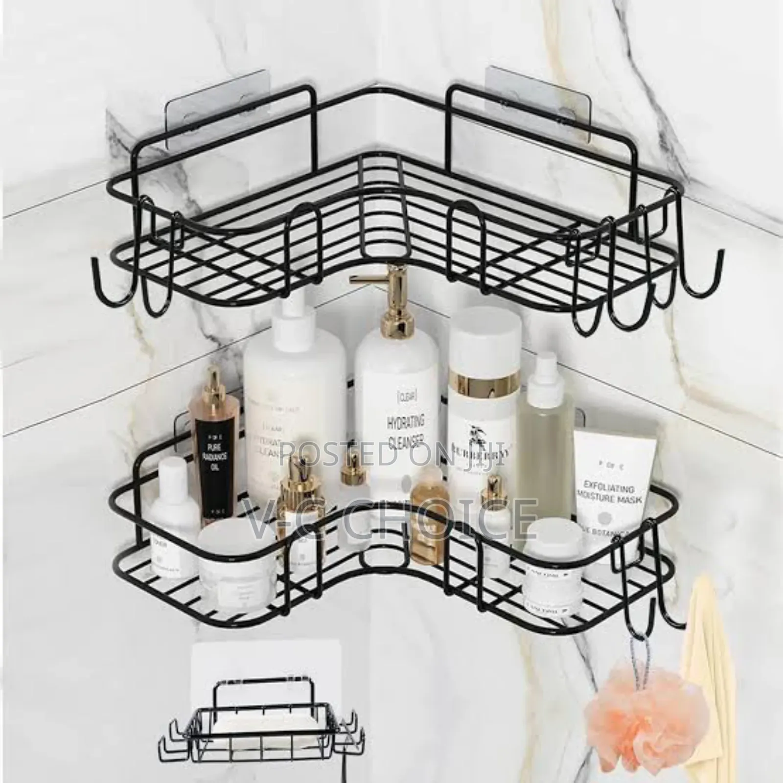 Bathroom Corner Triangle Shelf Wall Mounted Storage Shelves