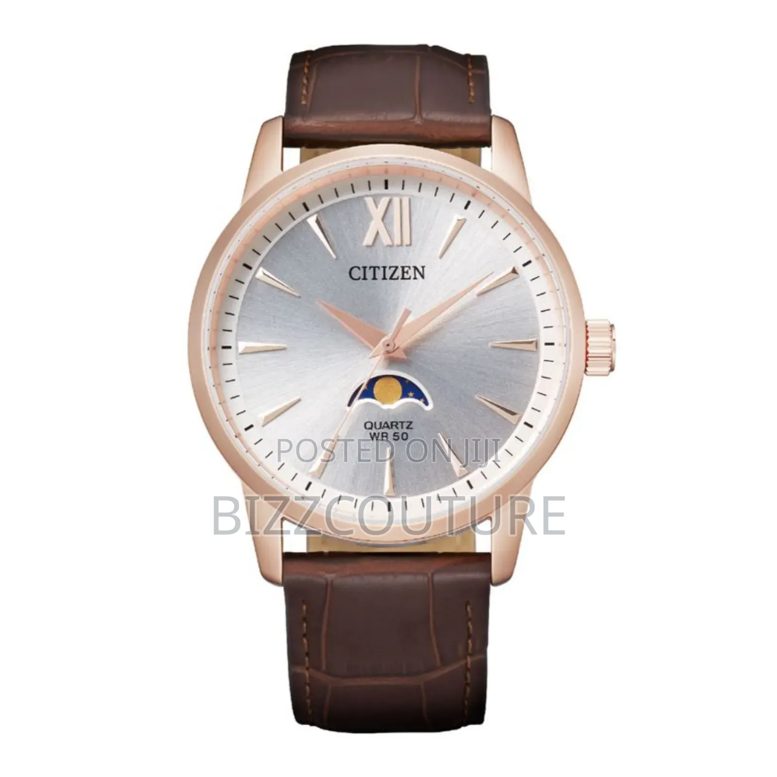Citizen Ak5003-05a Quartz Men’S Moon Phase Elegant Watch
