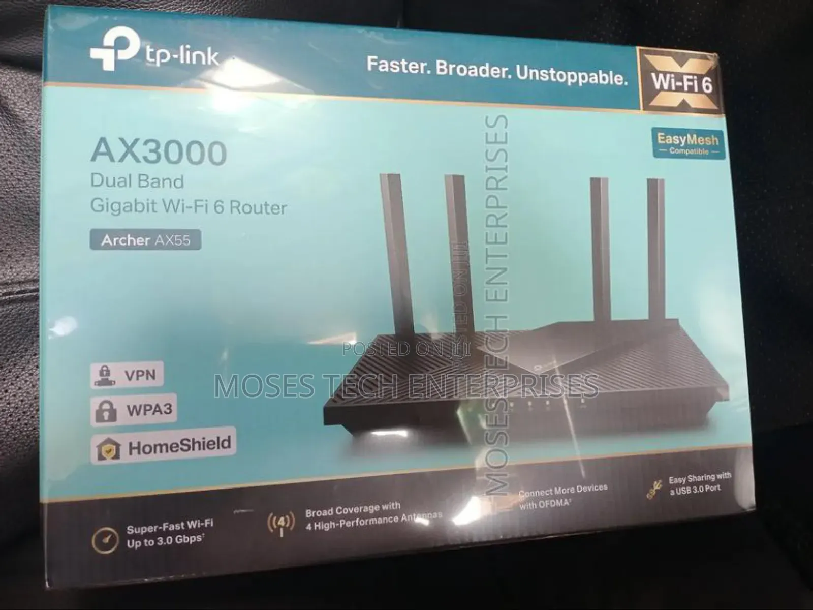 Tplink Ax3000 Dual Band Gigabit Wi-Fi 6 Router.