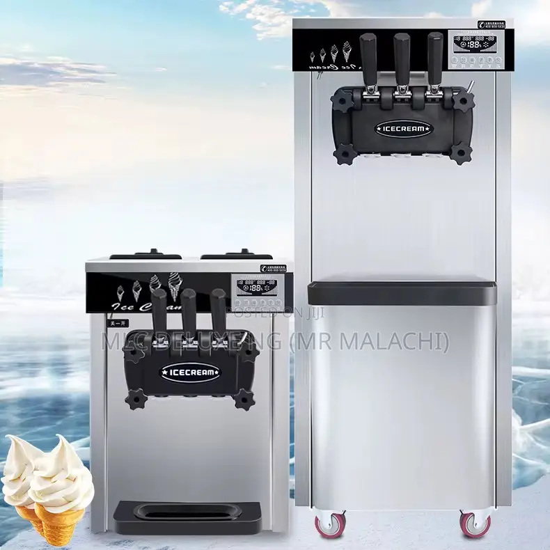 3 Nuzzles Industrial Ice Cream Machines/Soft Serve Ice Cream