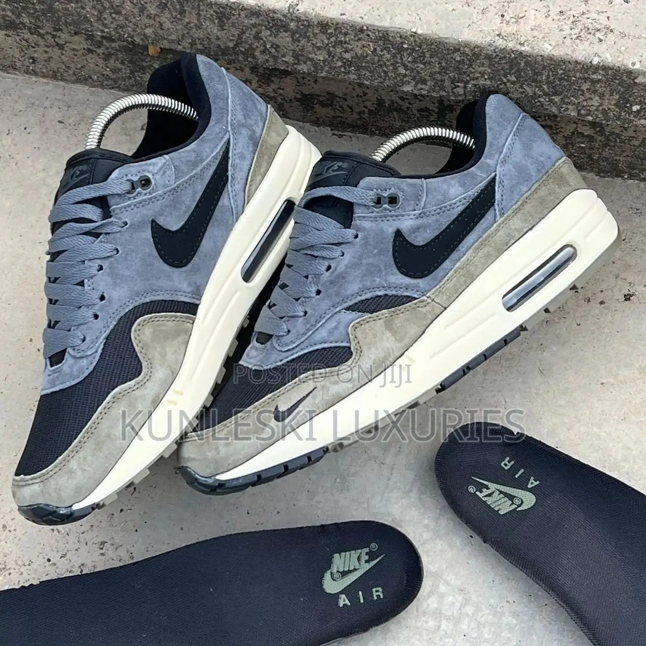 Original Nike Airmax 1 Medium Ash Grey Sneakers
