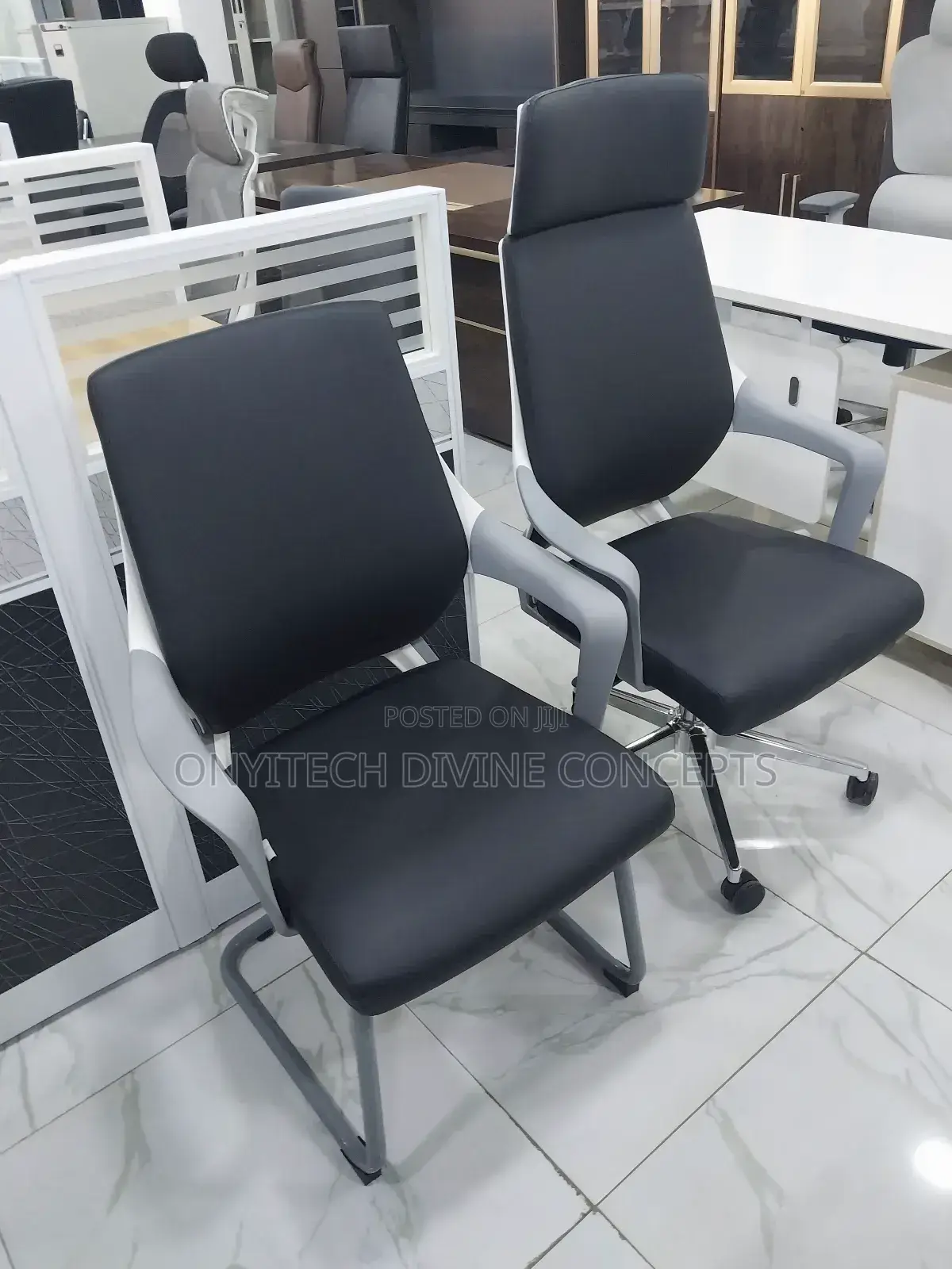 Classy Office Chair Swivel and 2 Visitors