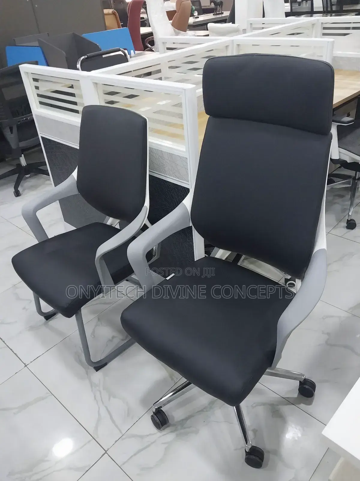 Classy Office Chair Swivel and 2 Visitors