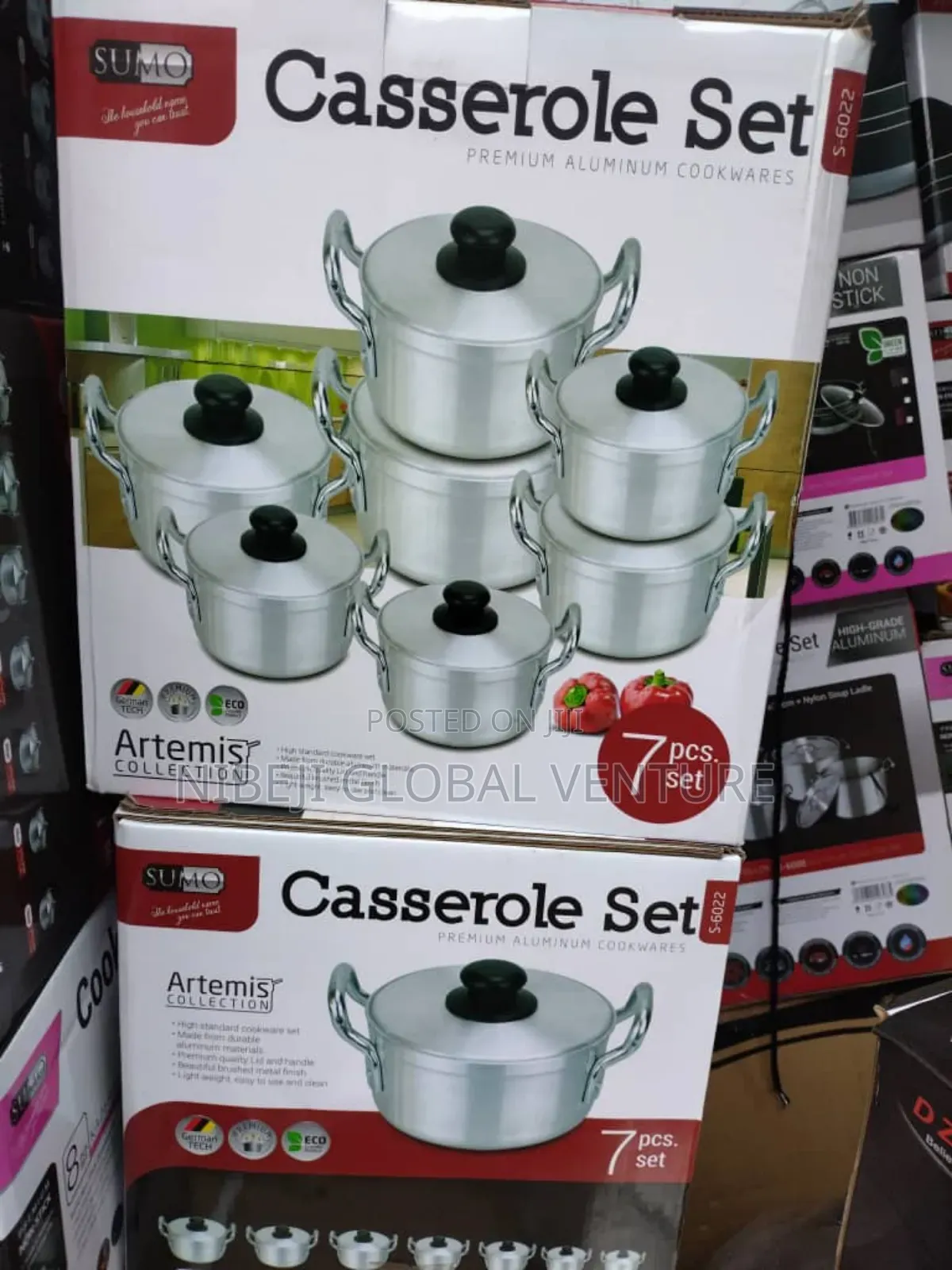 7 Picese Casserole Set Pot