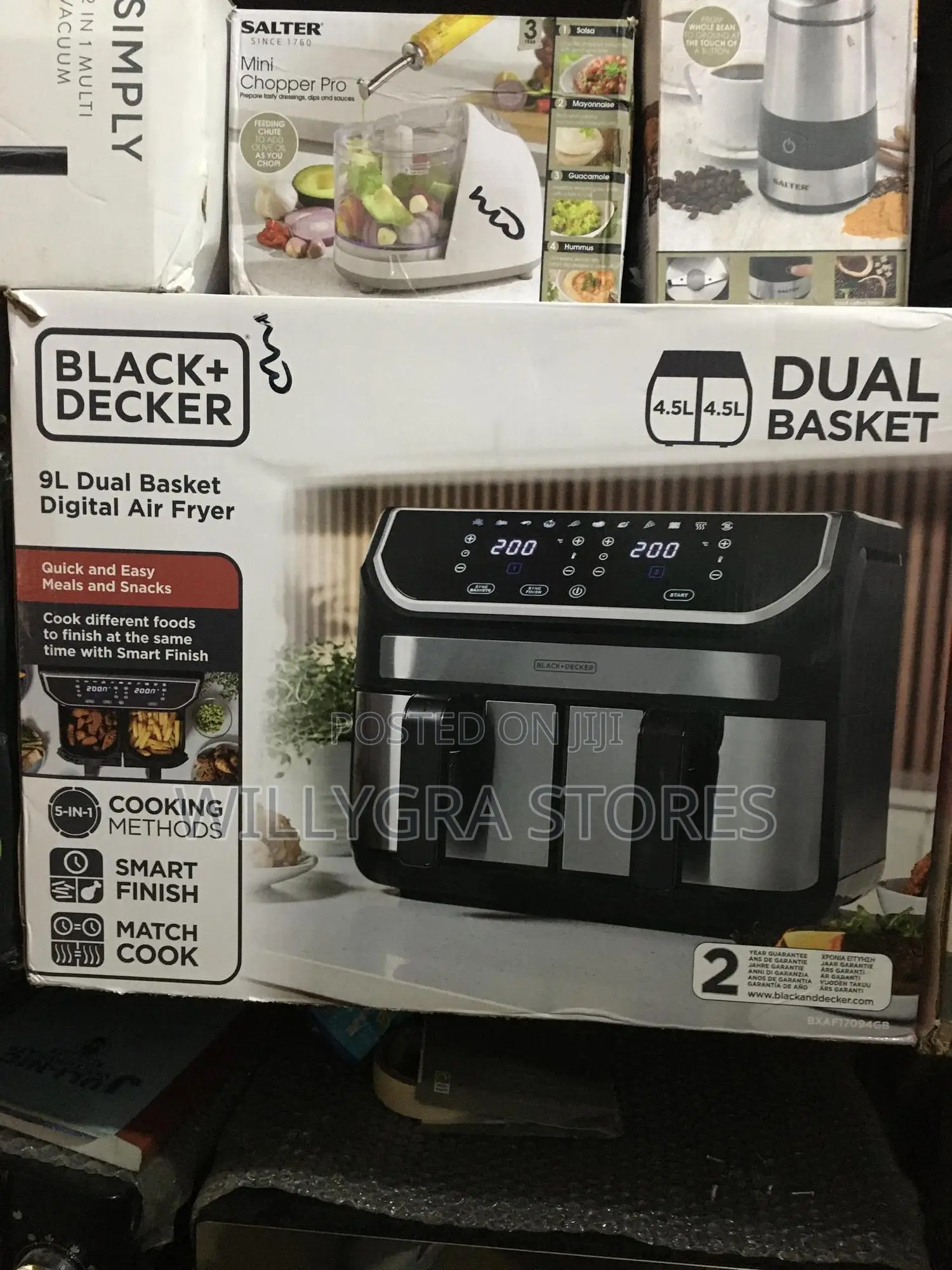 Black+Decker 9l Dual Basket Digital Air Fryer - 2100w