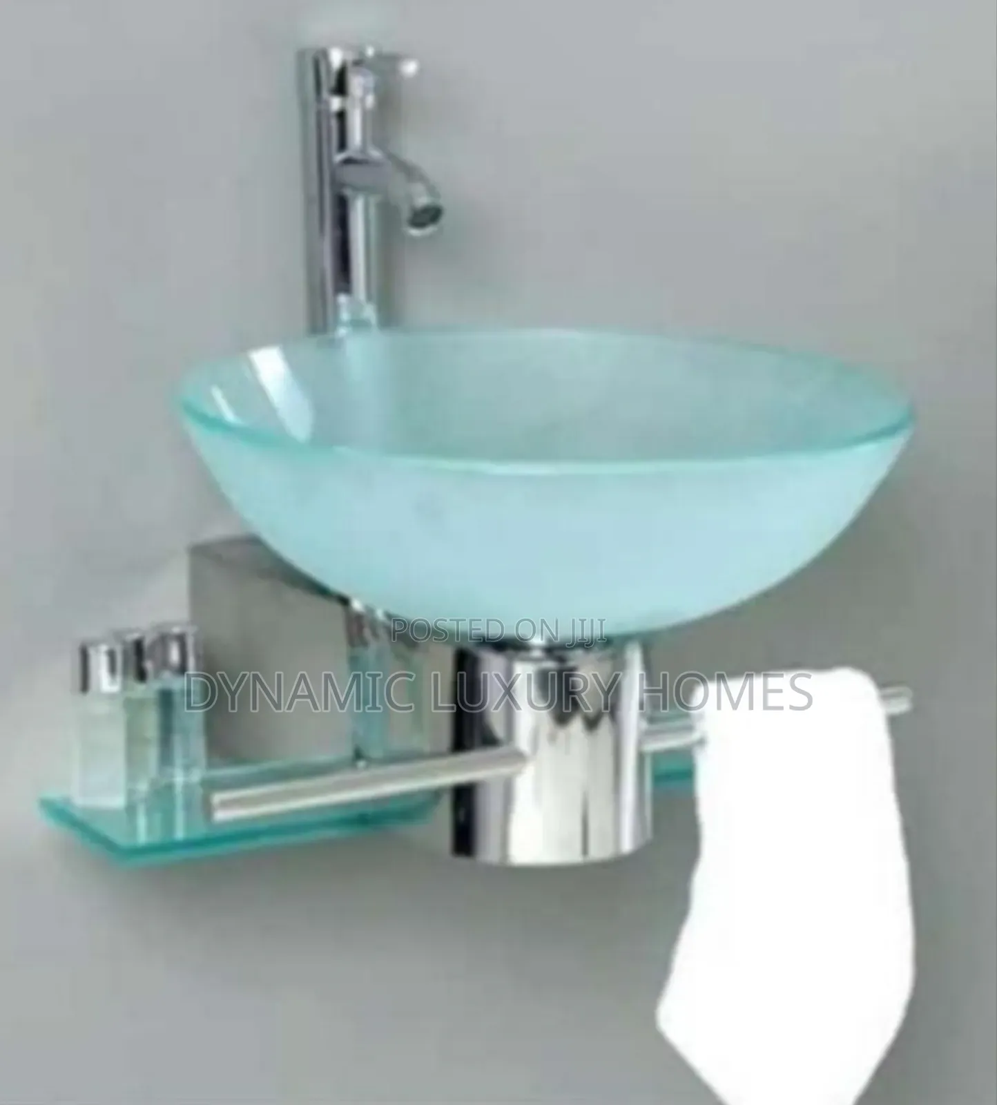 Wall Hung Modern Glass Dining Room Wash Hand Basin