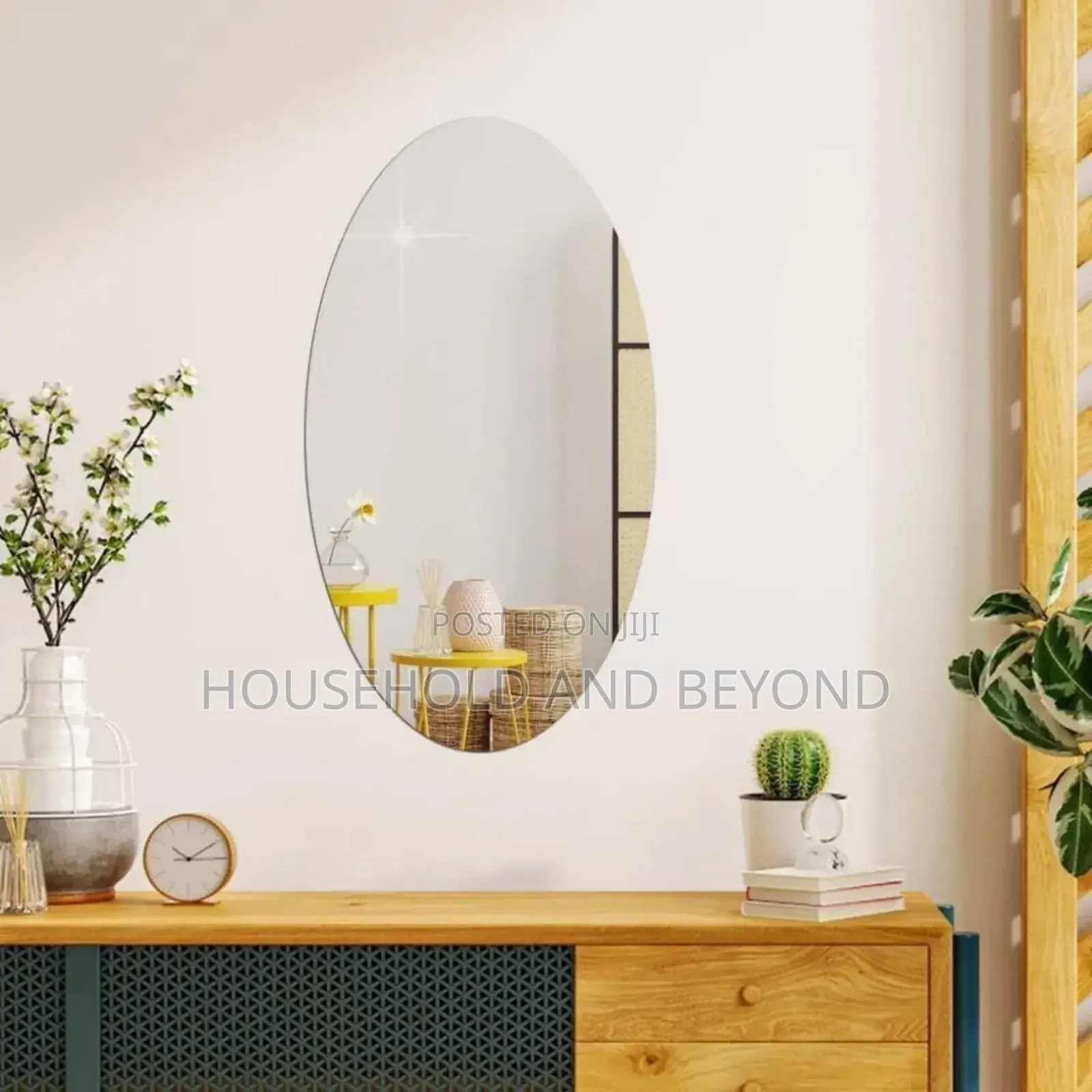 Acrylic Oval Mirror - Medium Size