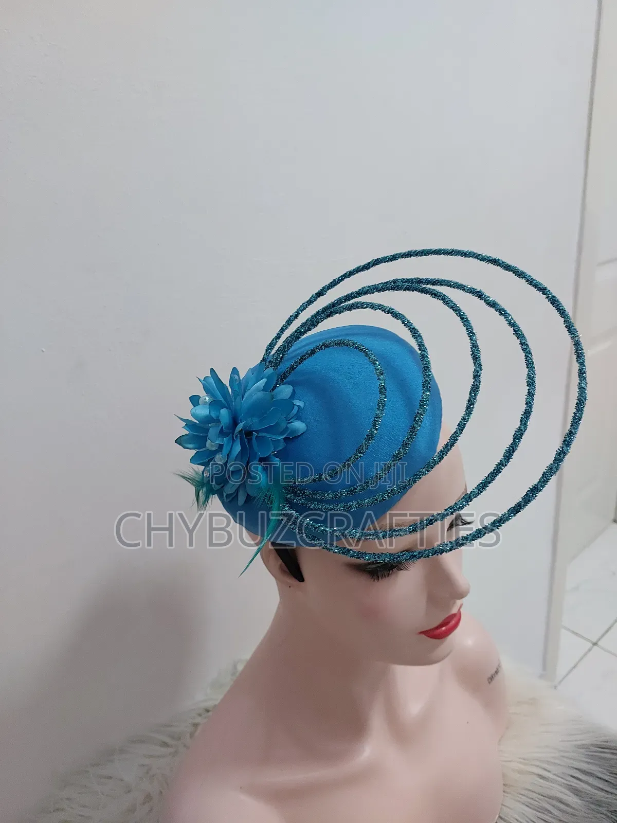 Turquoise Blue Ring Facinator