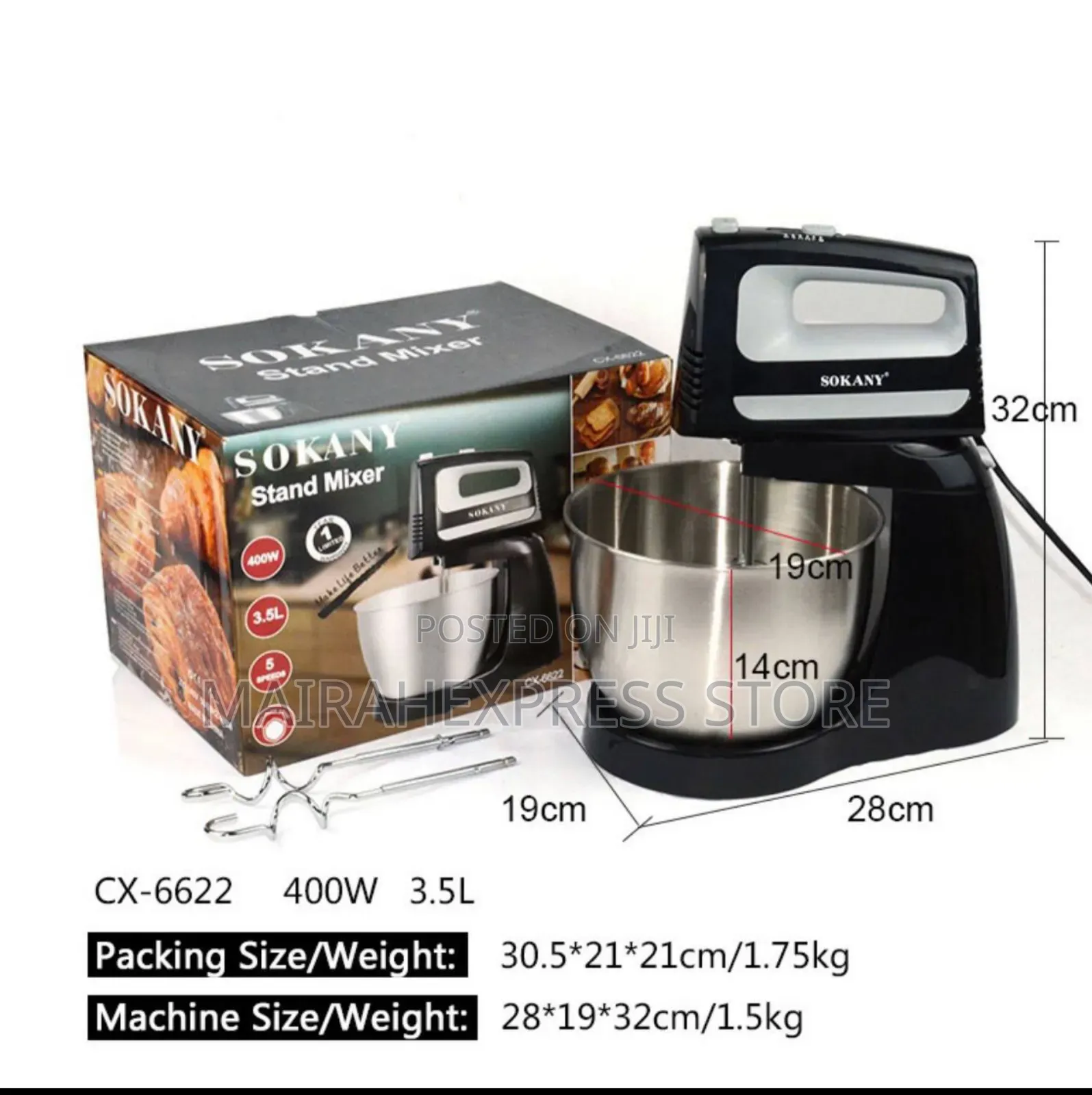 Sokany 3.5l Stand Mixer (4000watt)