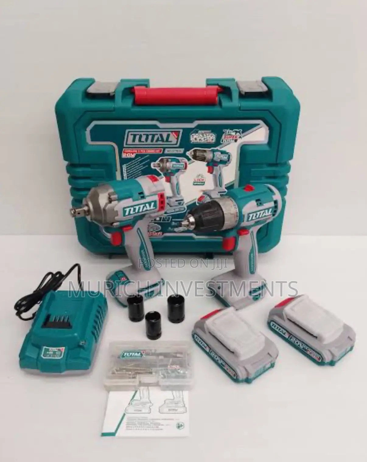 Total Cordless 2 PCS Combo Kit Impact Wrench and Drill