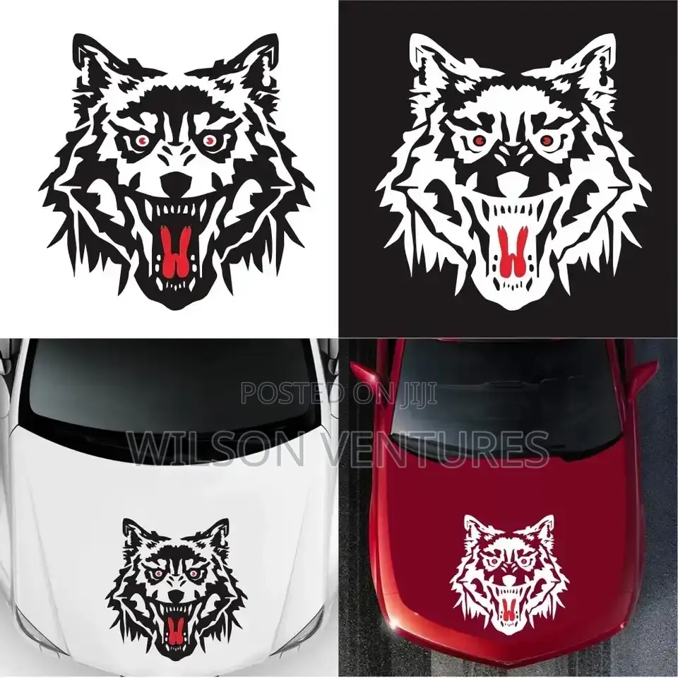 Wolf Head Sticker Design