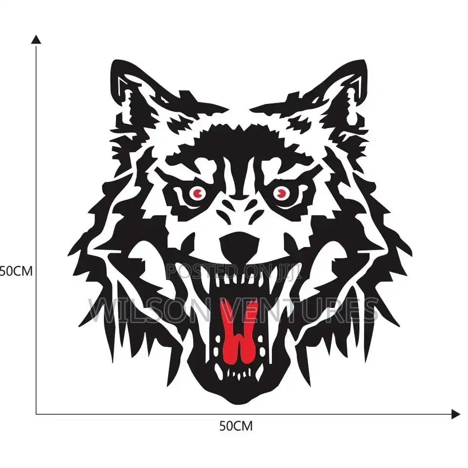Wolf Head Sticker Design