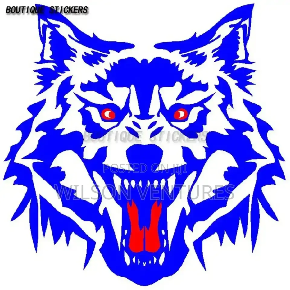 Wolf Head Sticker Design