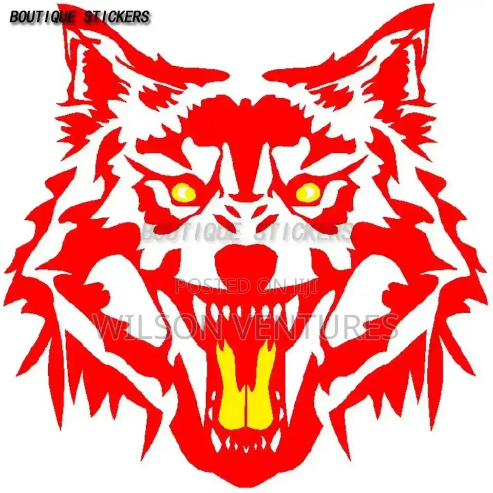 Wolf Head Sticker Design