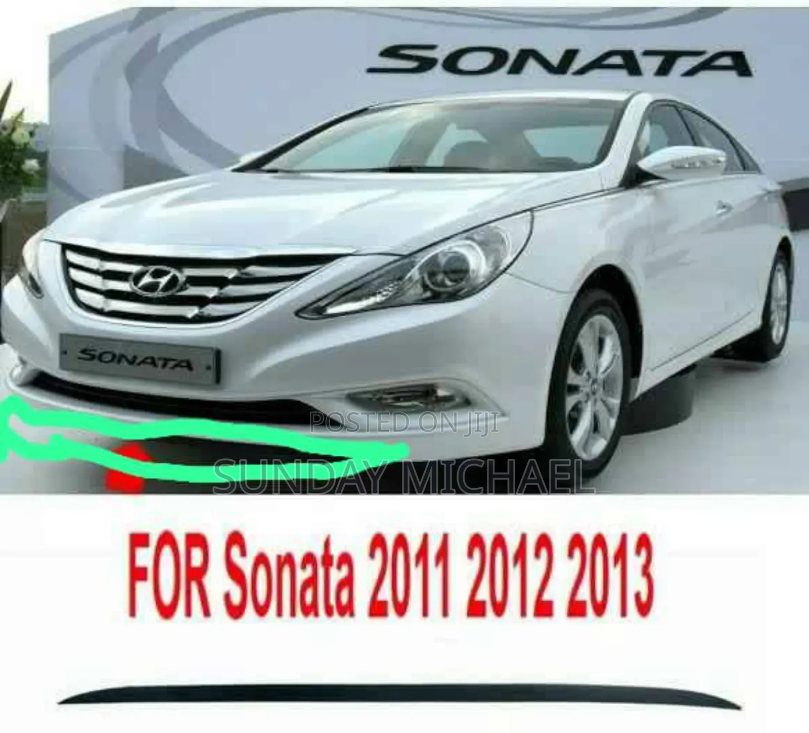 Bumper Lips for Hyundai Sonata 2012
