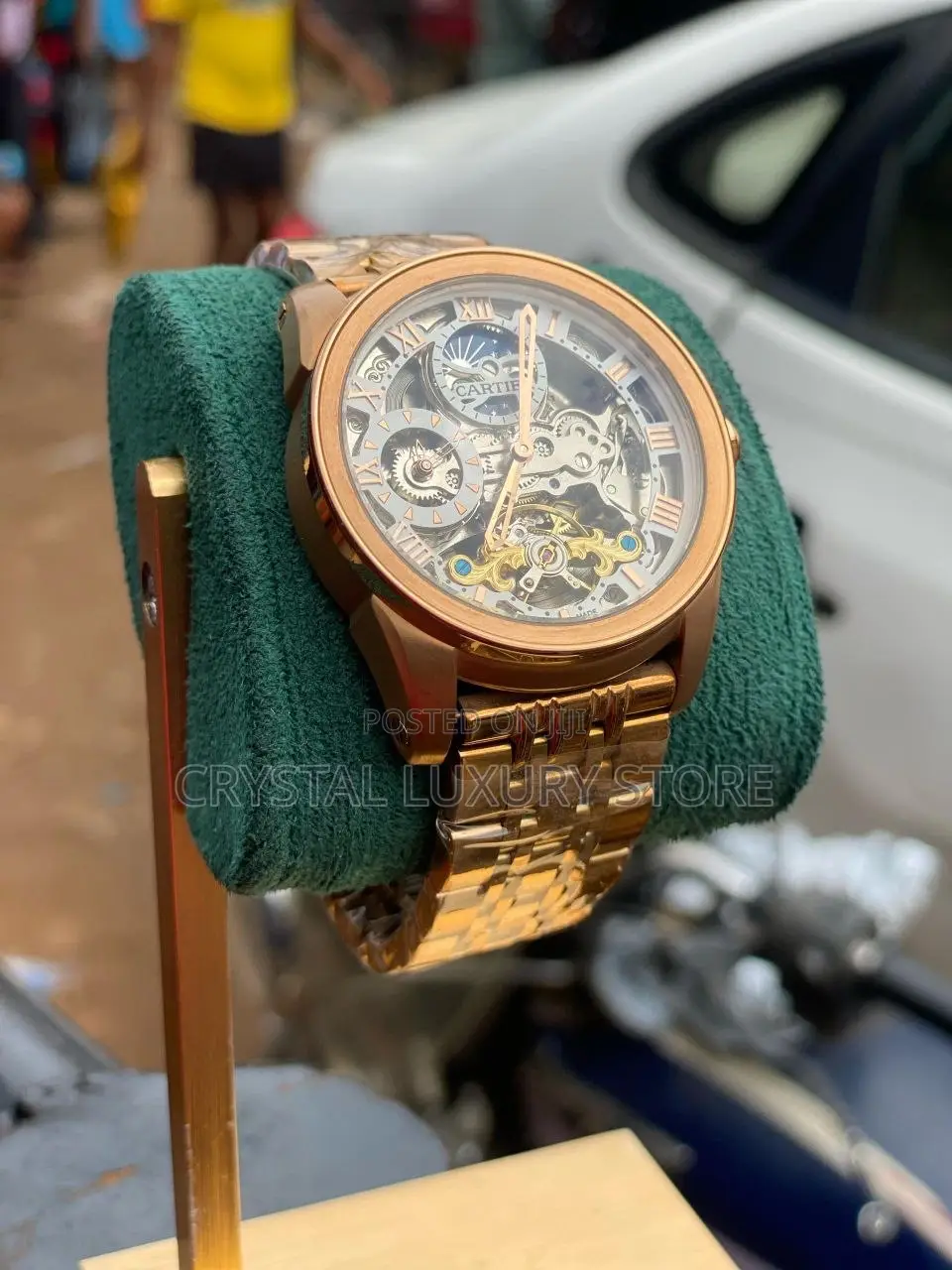 Cartier Quality Luxury Men Chain Strap Wristwatch