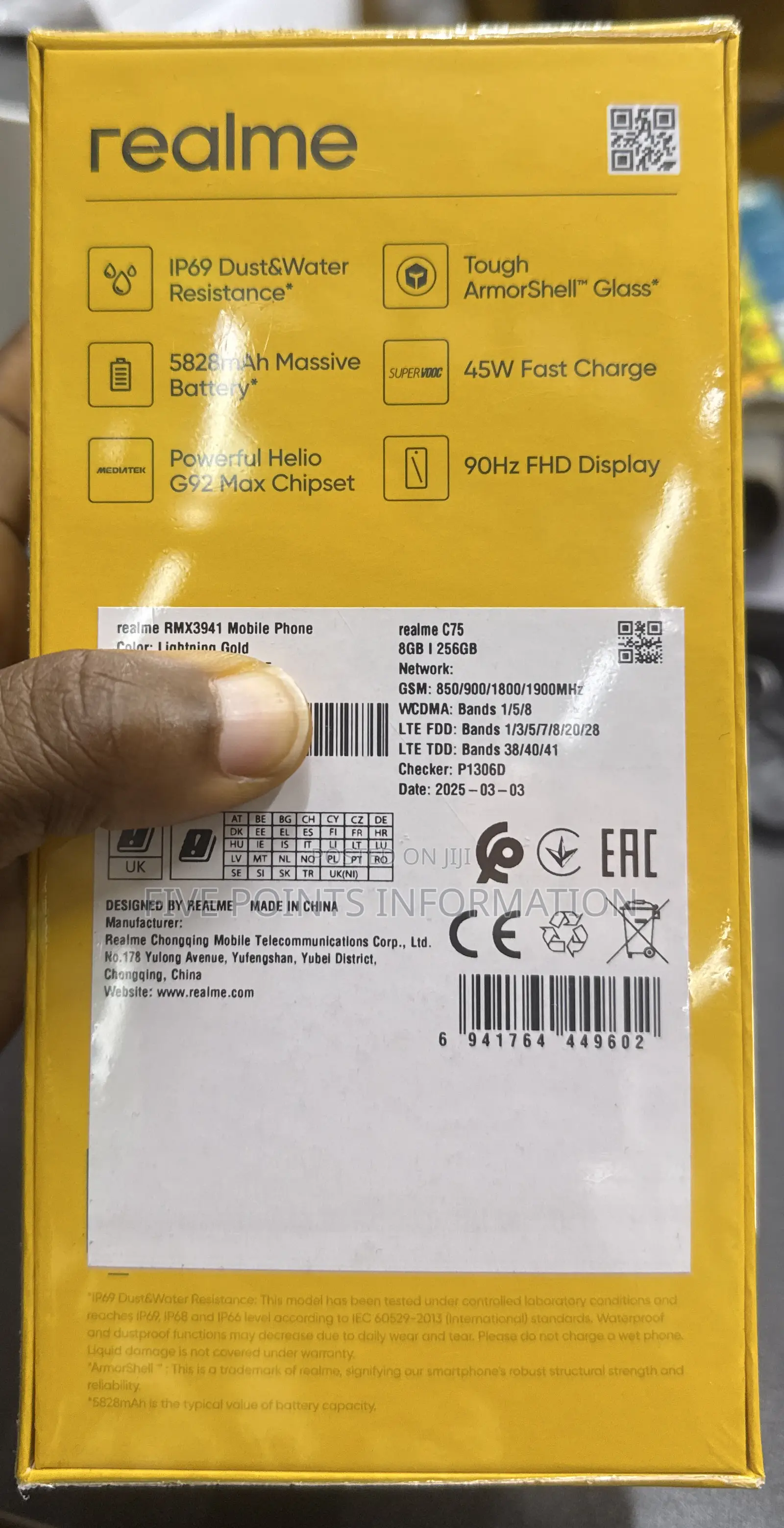New Realme C75 256 GB Gold