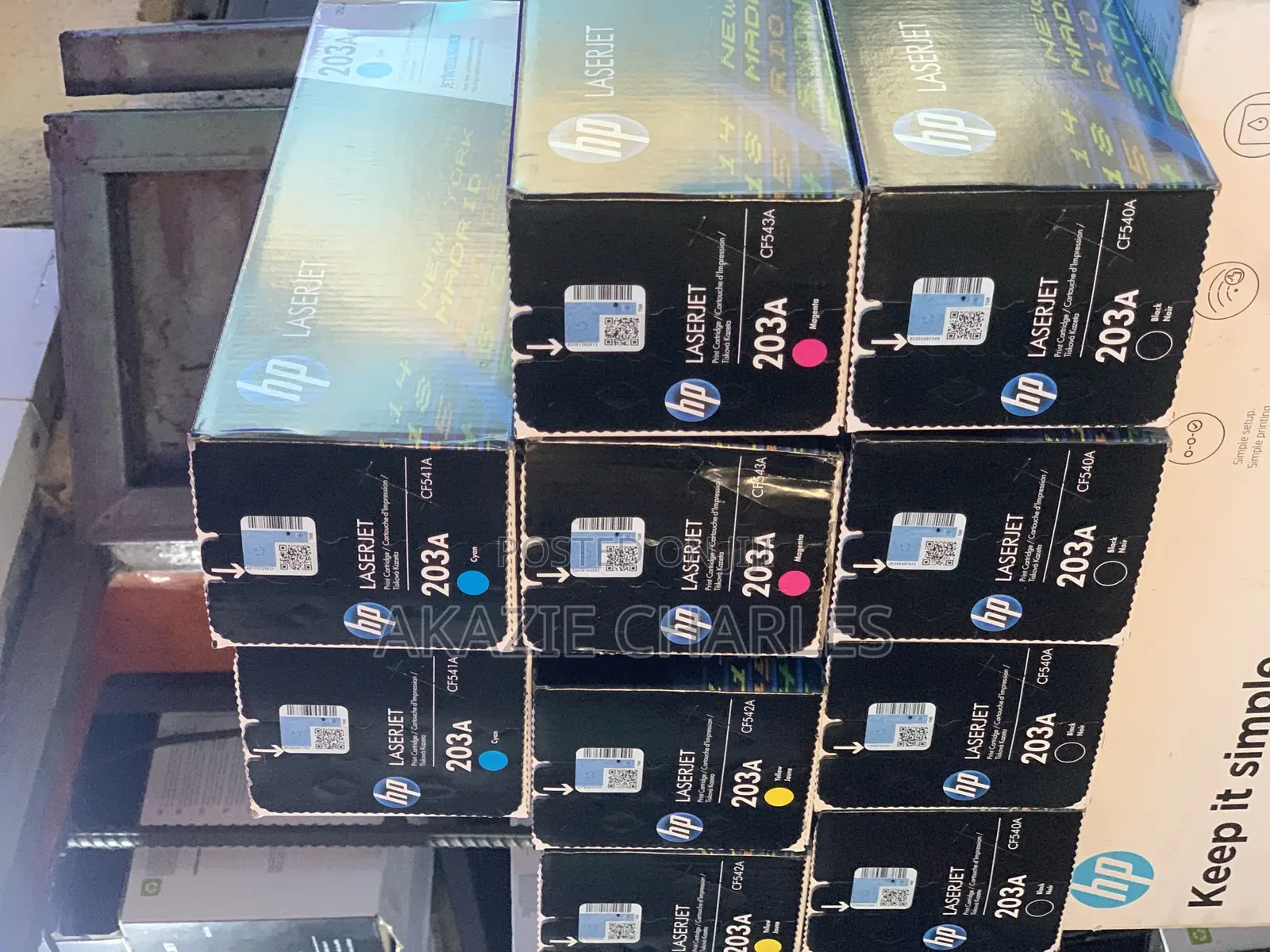 Original HP Laserjet Toner 203a and Colors
