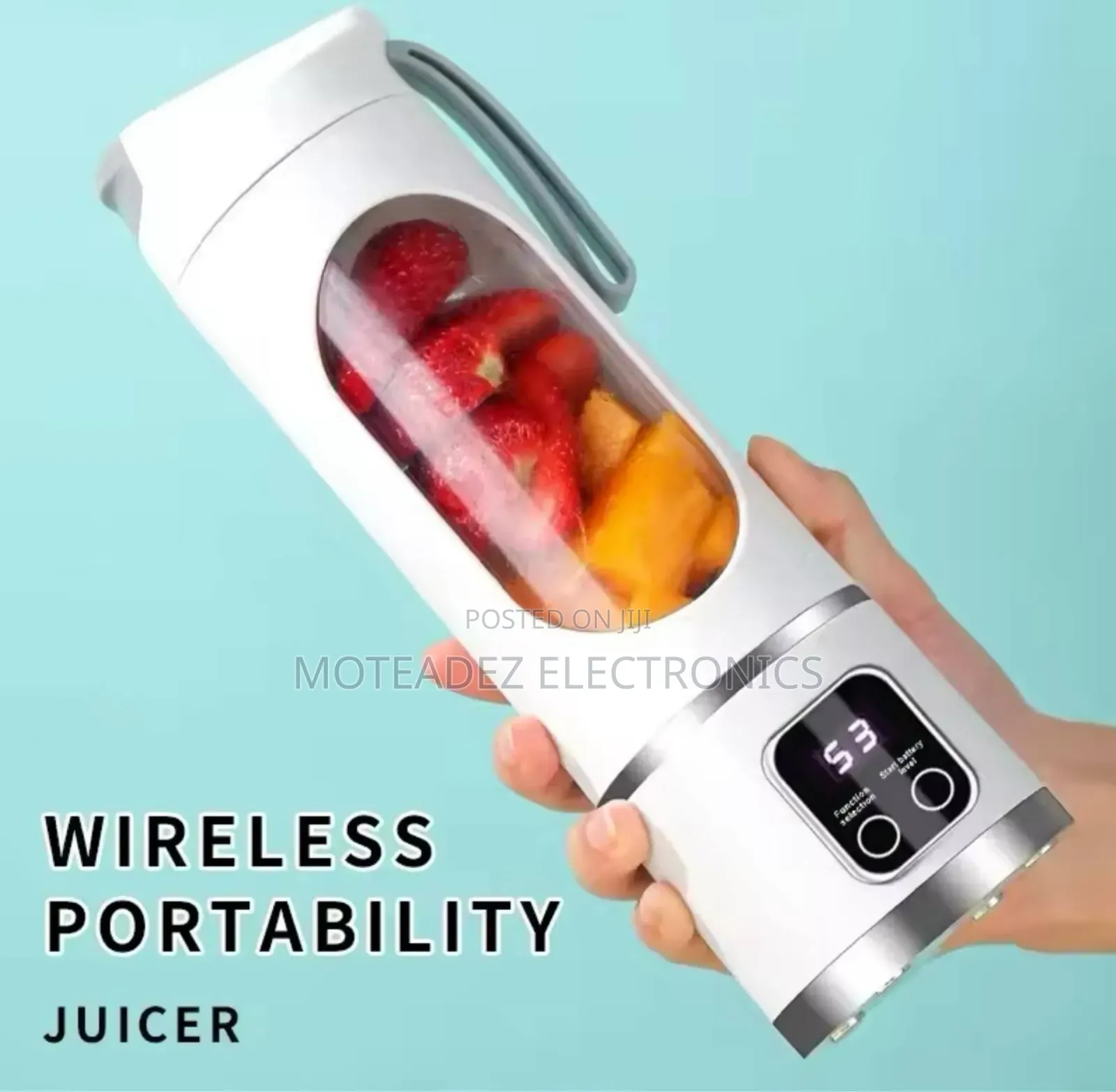 Rechargeable Portable Fruit Juicer With Digital Display