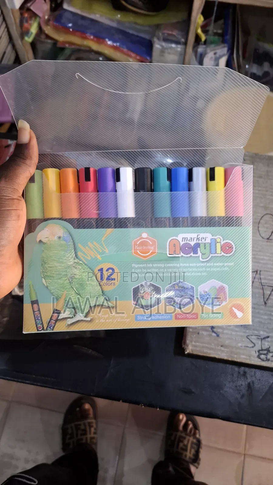 12 Colours Set Acrylic Paint Art Marker Pen Rock Painting Fo