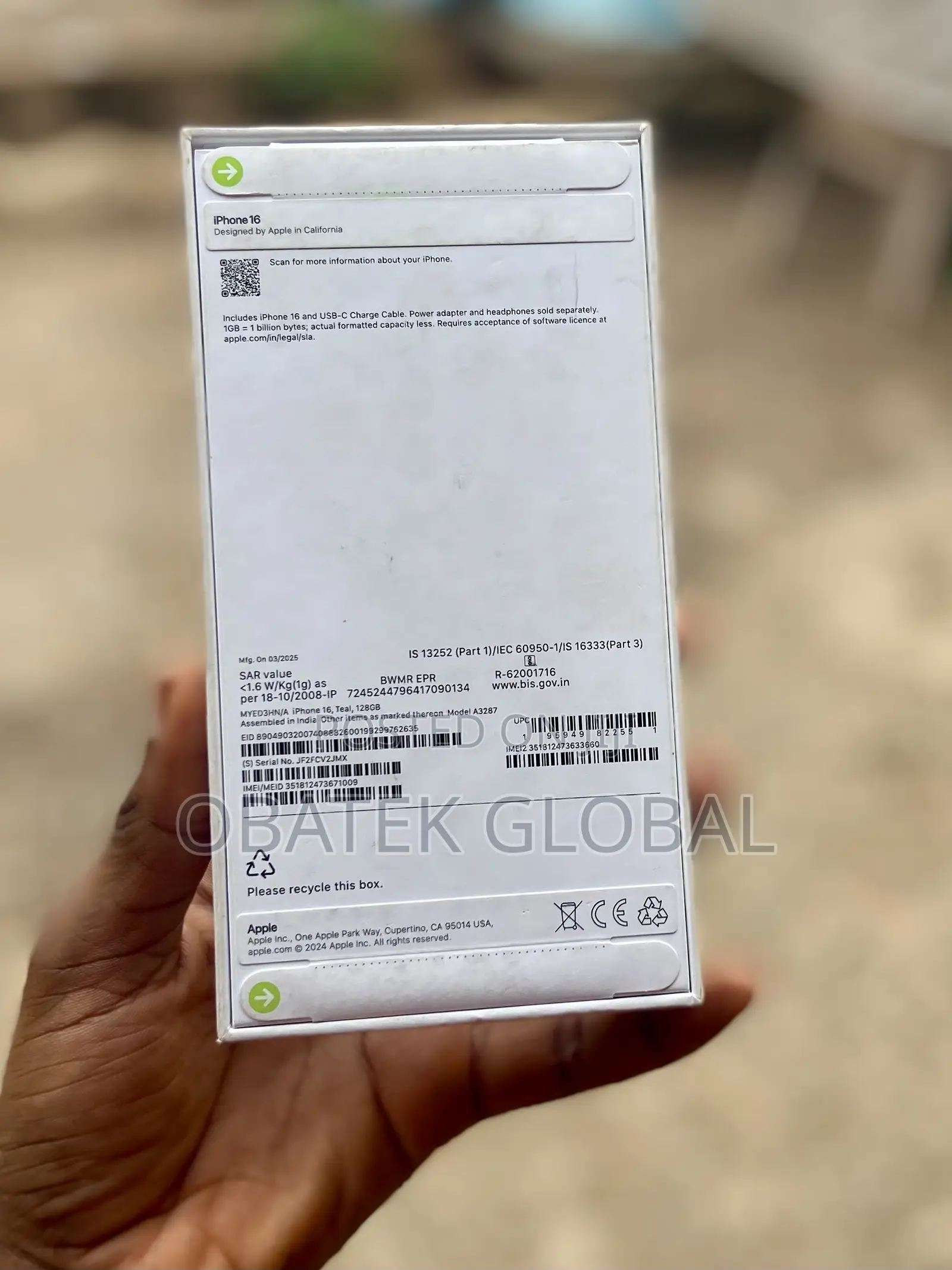 New Apple iPhone 16 128 GB
