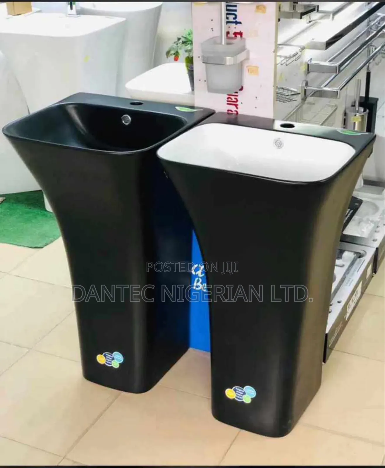 Black Free Standing Washing Hand Basin