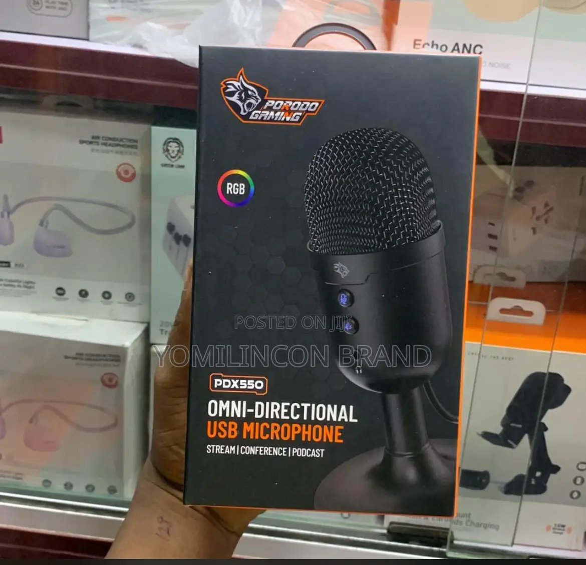 Porodo Gaming Omni-Directional Usb Microphone - Black